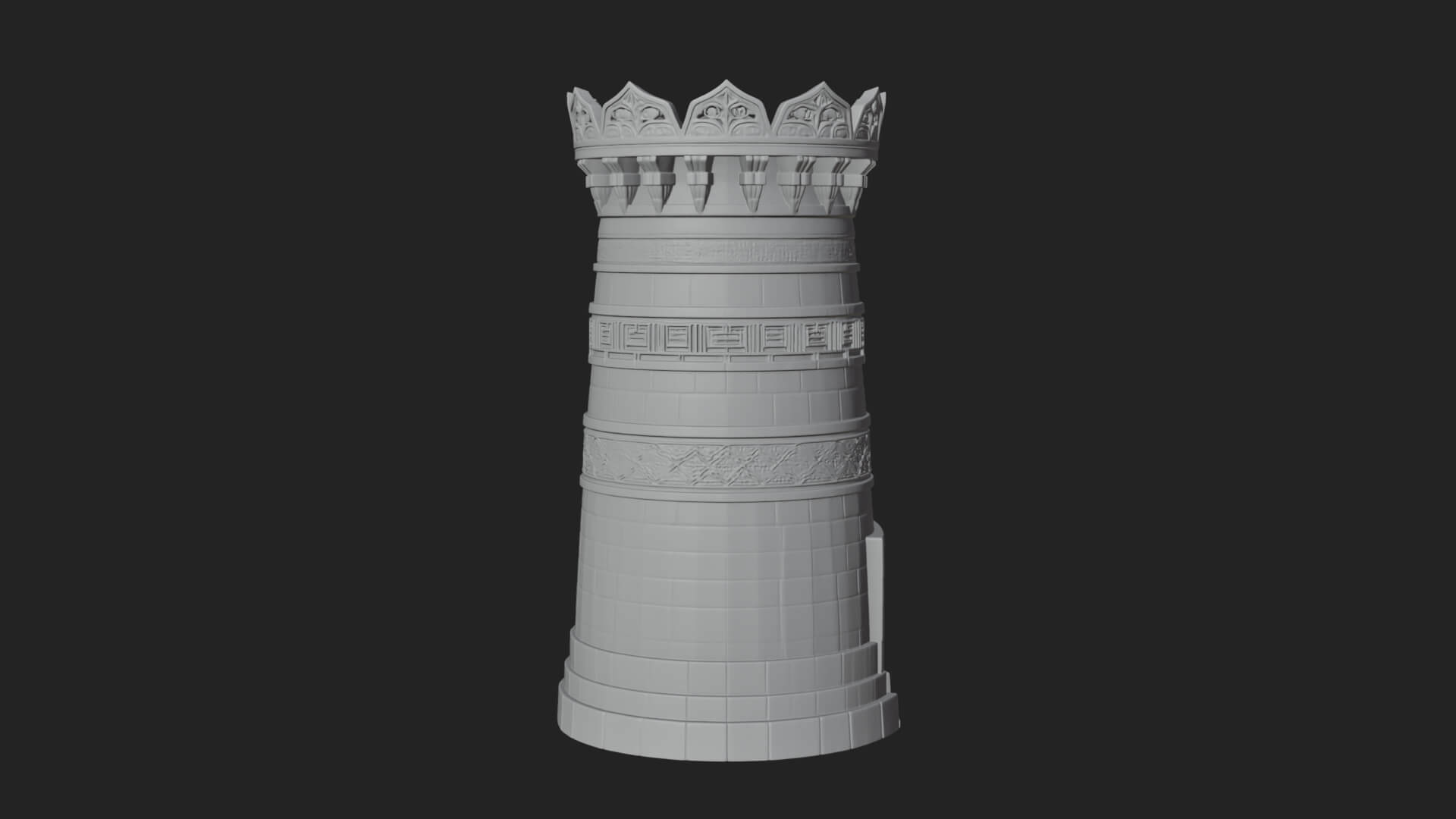 Minaret Stone Tower Design 3 3D Print Model 3D Model