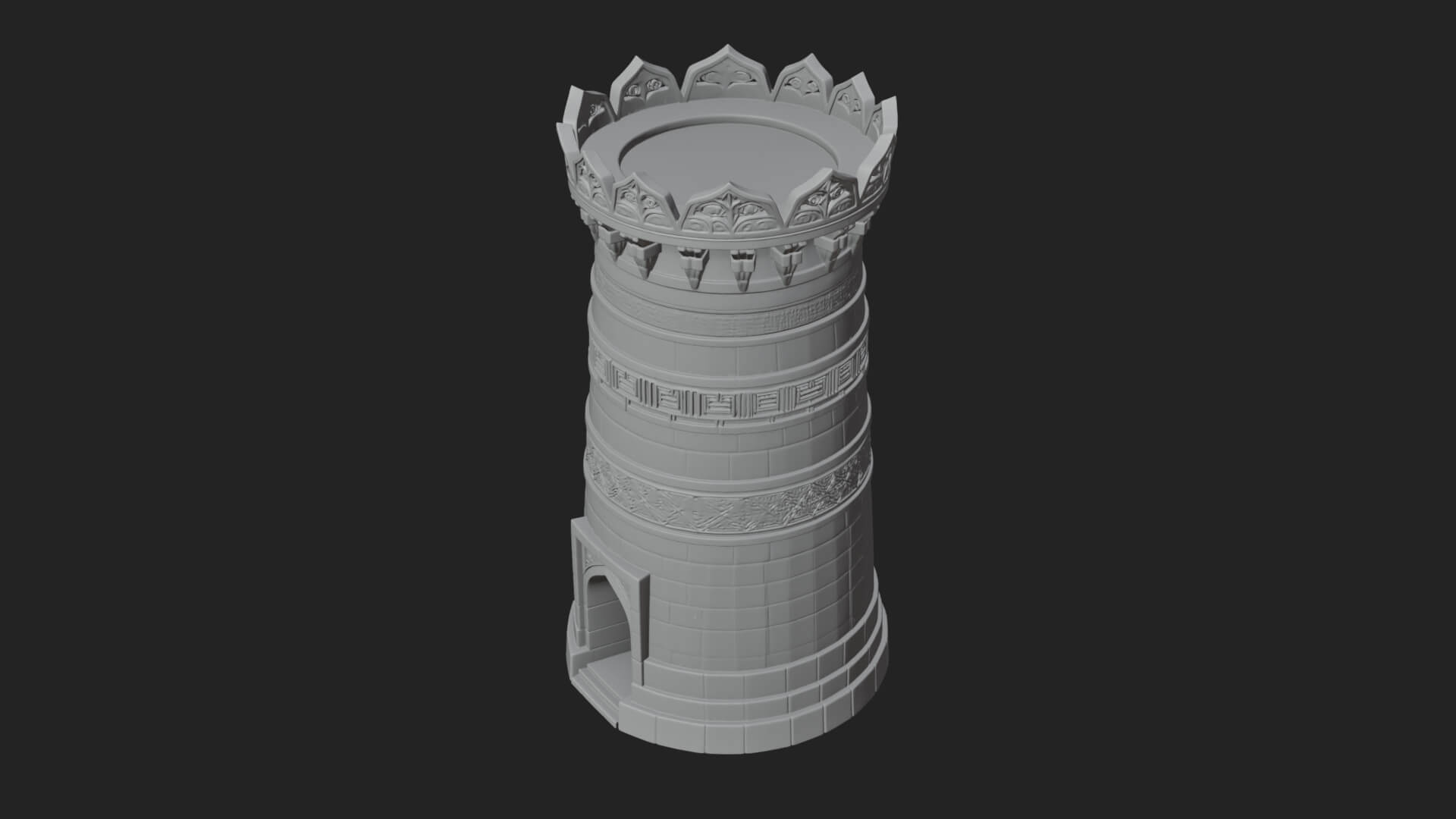 Minaret Stone Tower Design 3 3D Print Model 3D Model