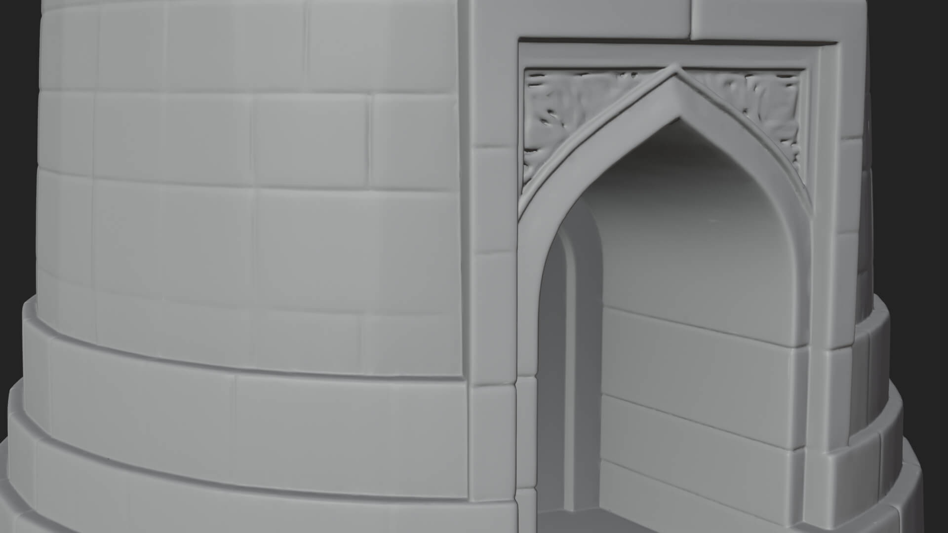 Minaret Stone Tower Design 3 3D Print Model 3D Model