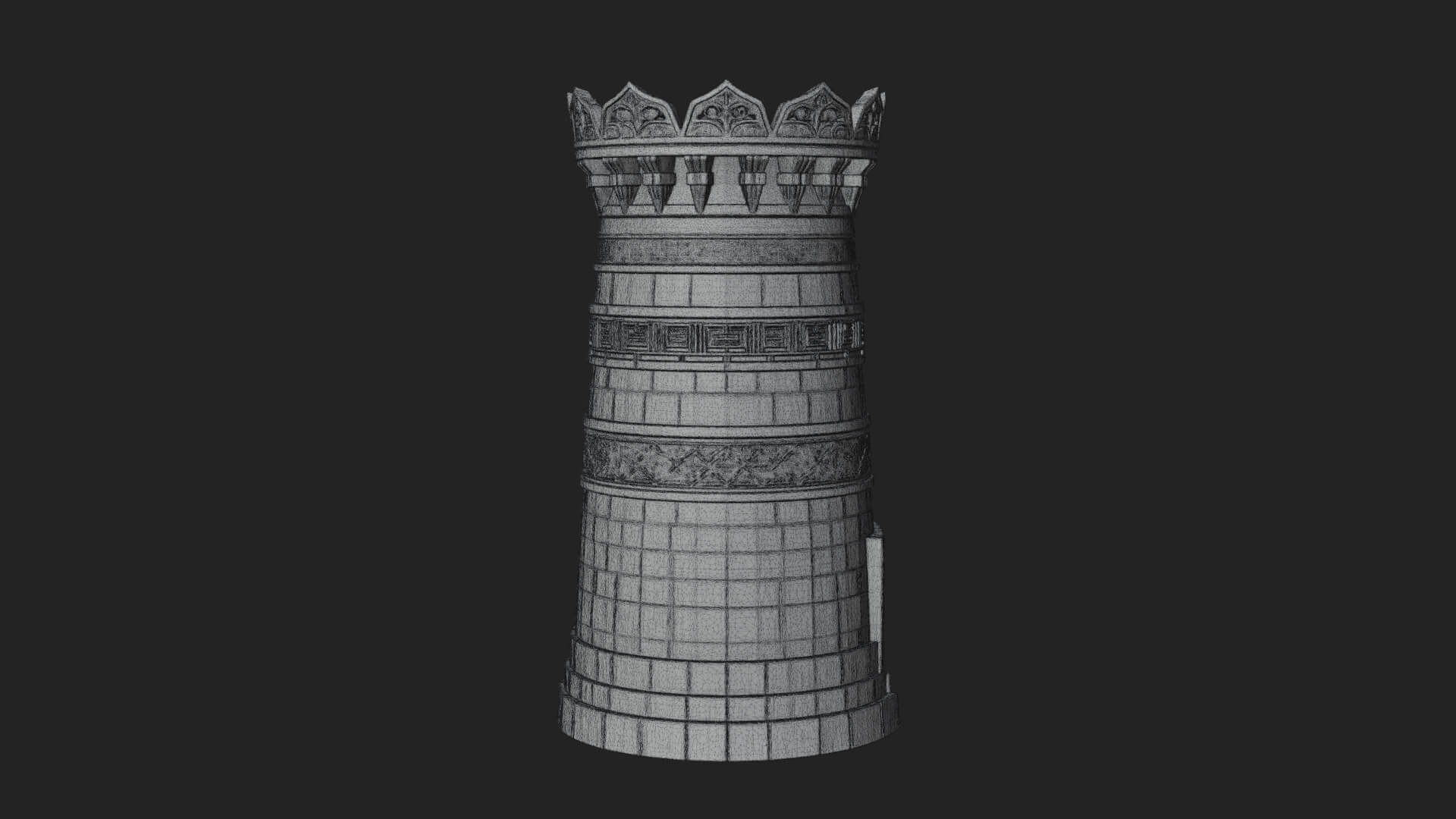 Minaret Stone Tower Design 3 3D Print Model 3D Model