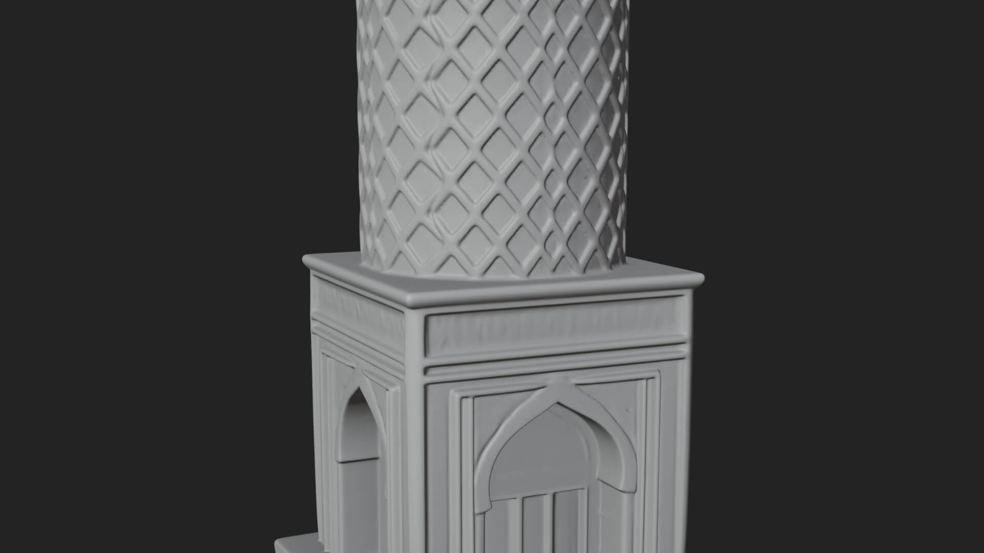 Minaret Stone Tower Design 4 3D Print Model 3D Model