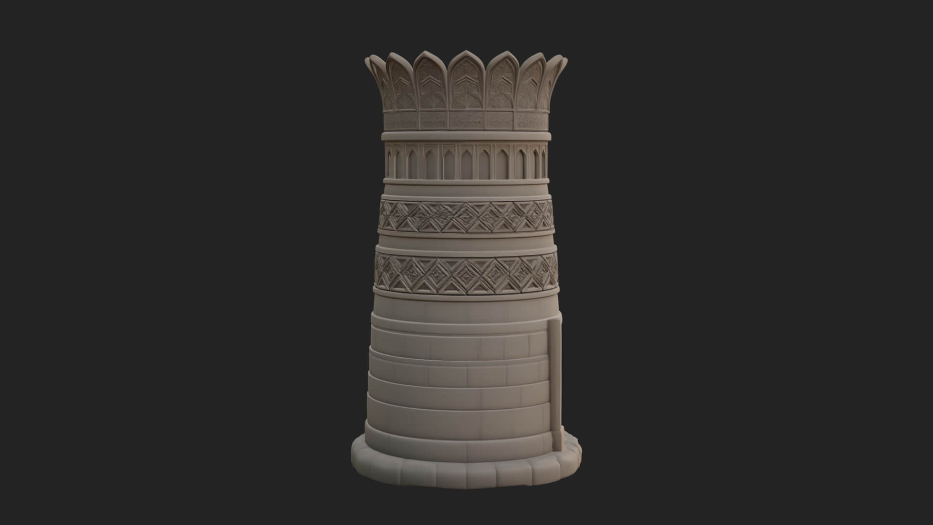 Minaret Stone Tower Design 5 3D Print Model 3D Model