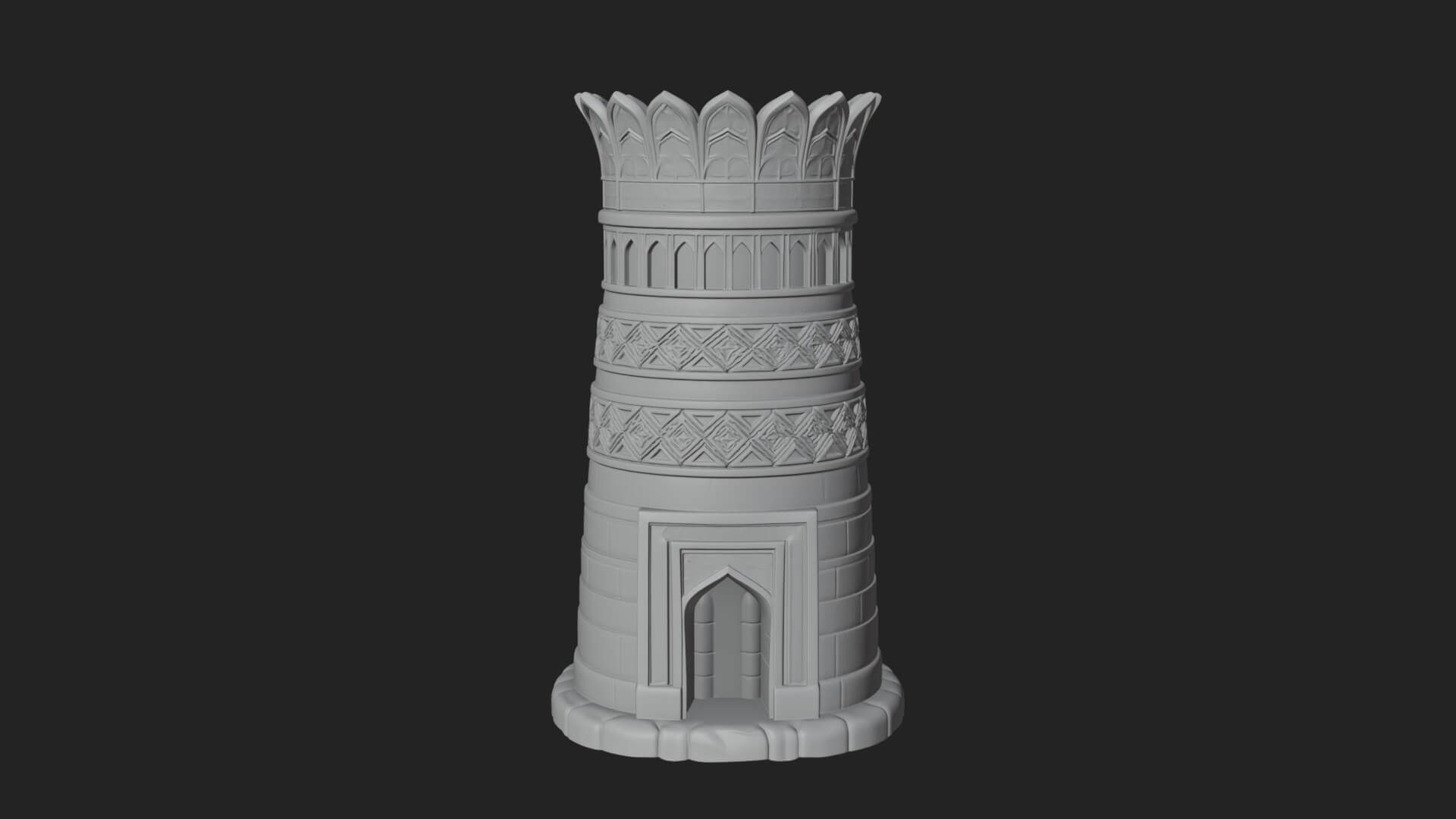 Minaret Stone Tower Design 5 3D Print Model 3D Model