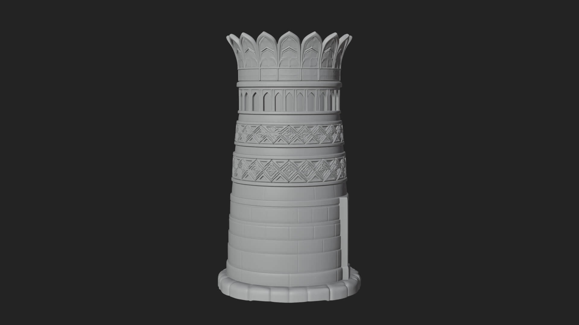 Minaret Stone Tower Design 5 3D Print Model 3D Model