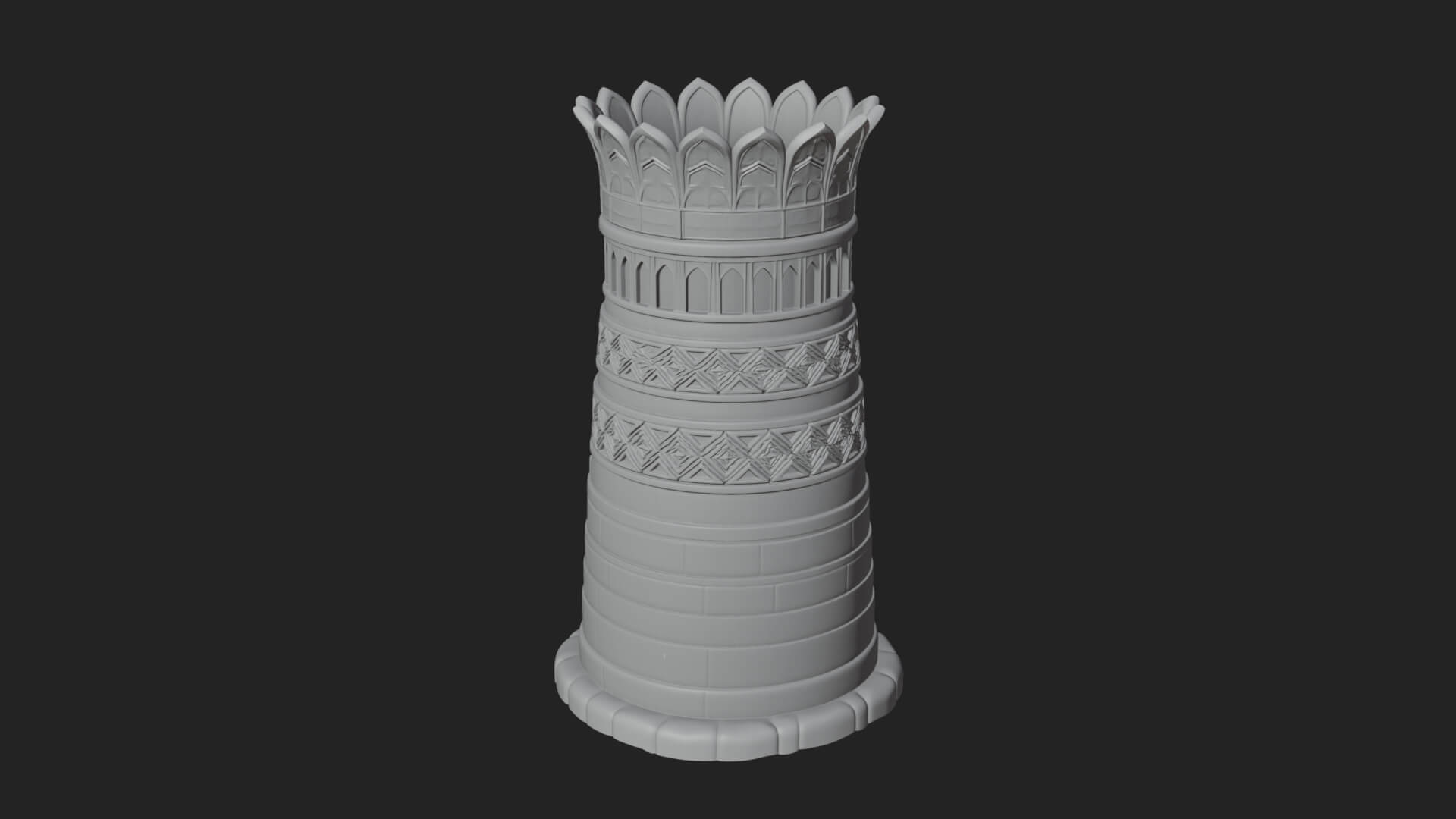 Minaret Stone Tower Design 5 3D Print Model 3D Model