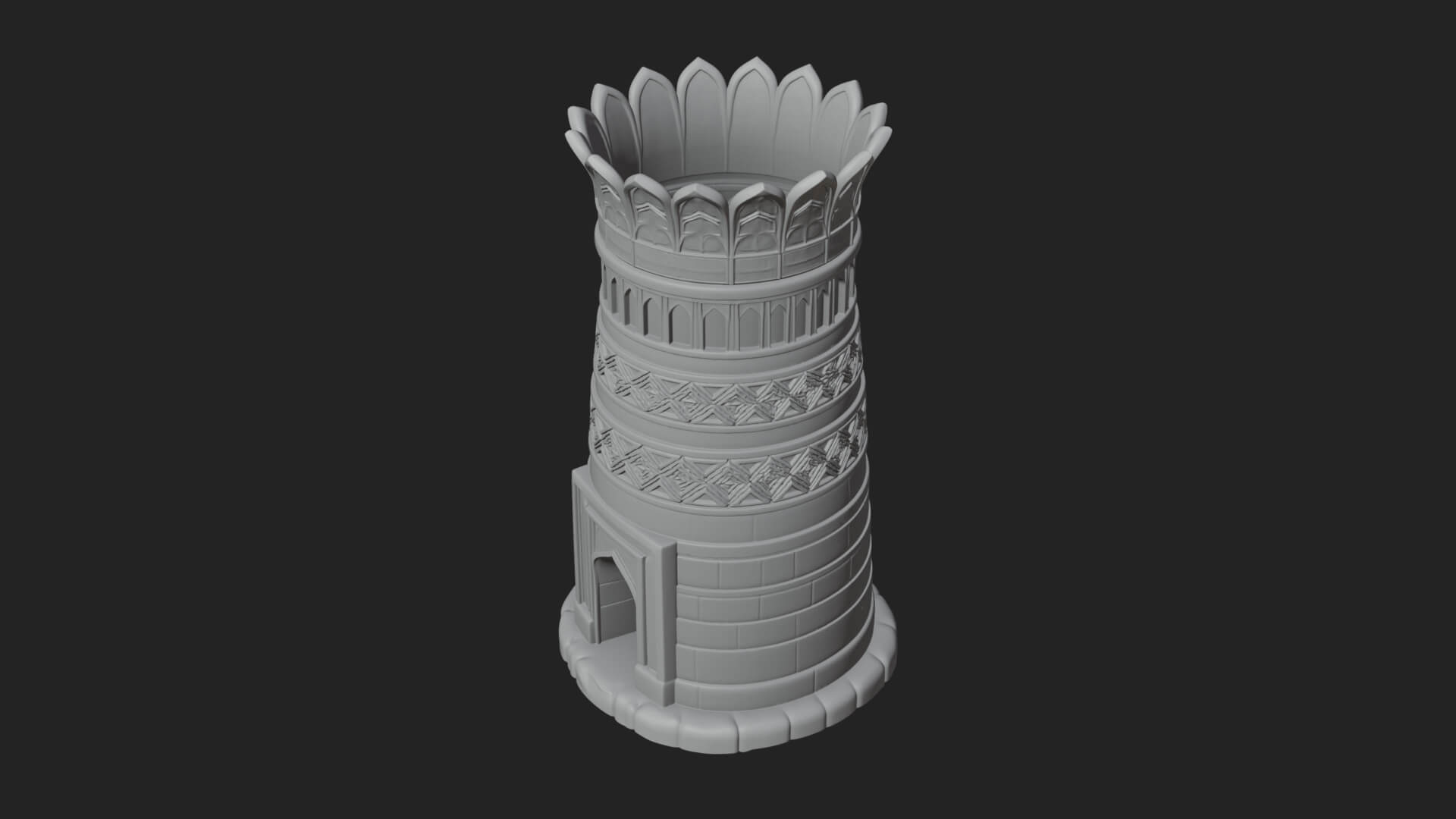 Minaret Stone Tower Design 5 3D Print Model 3D Model