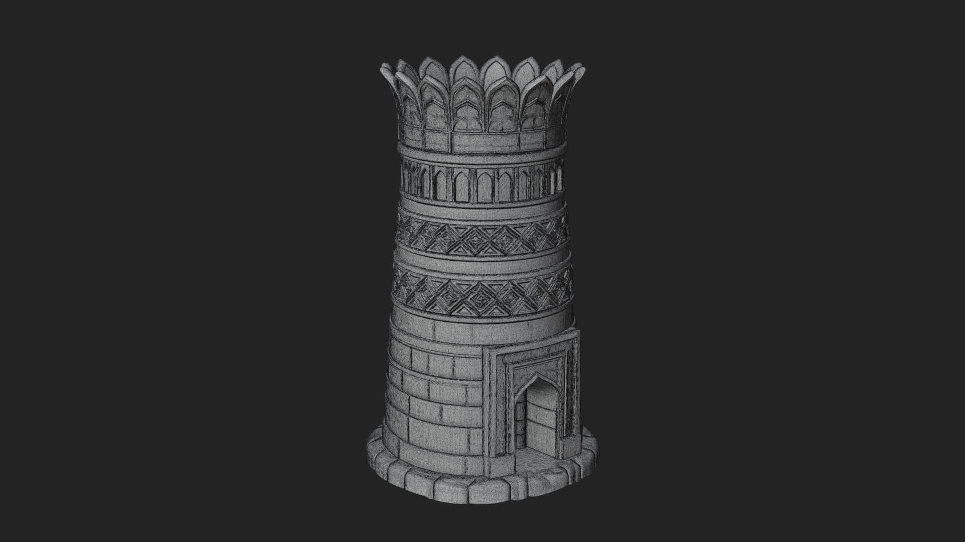 Minaret Stone Tower Design 5 3D Print Model 3D Model