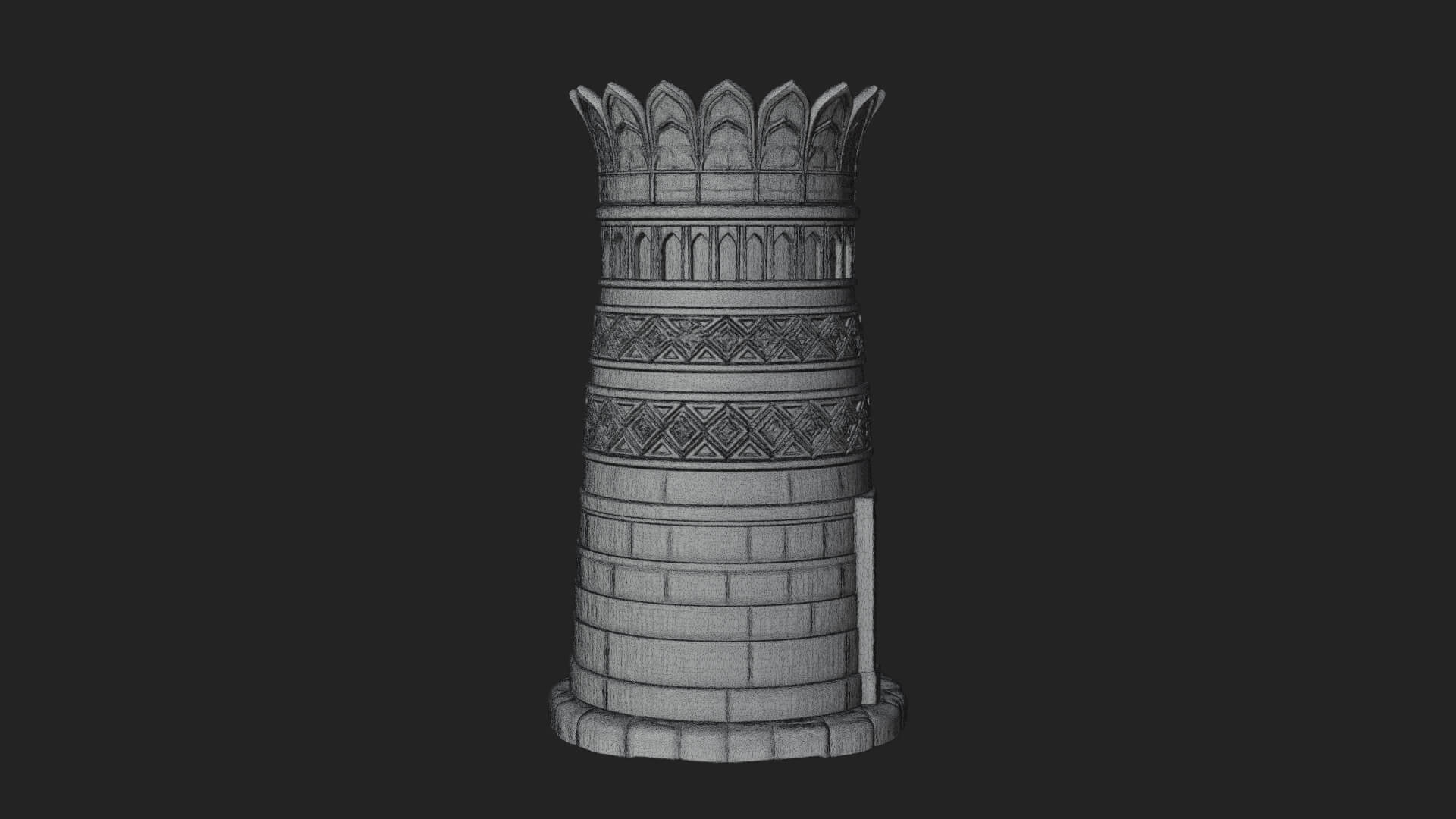 Minaret Stone Tower Design 5 3D Print Model 3D Model