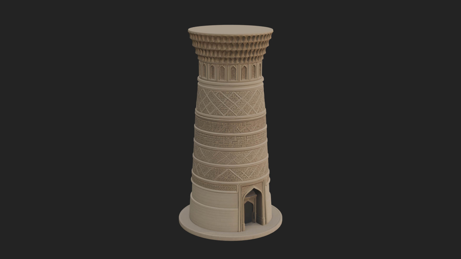 Minaret Stone Tower Design 6 3D Print Model 3D Model