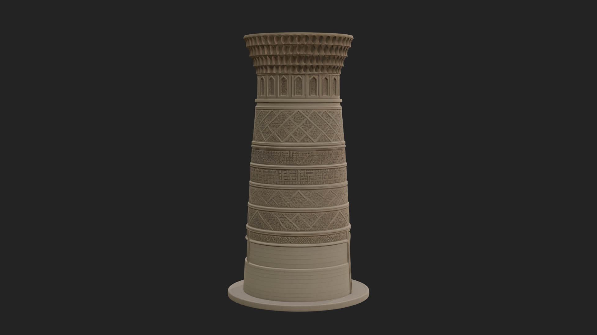 Minaret Stone Tower Design 6 3D Print Model 3D Model
