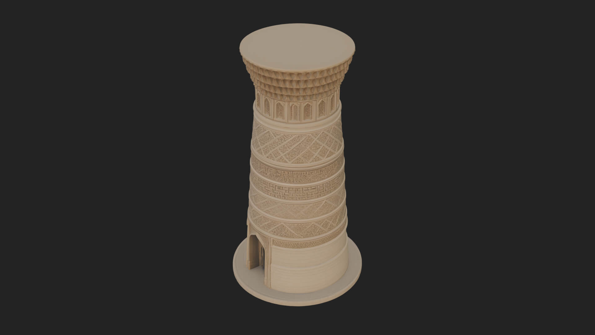 Minaret Stone Tower Design 6 3D Print Model 3D Model