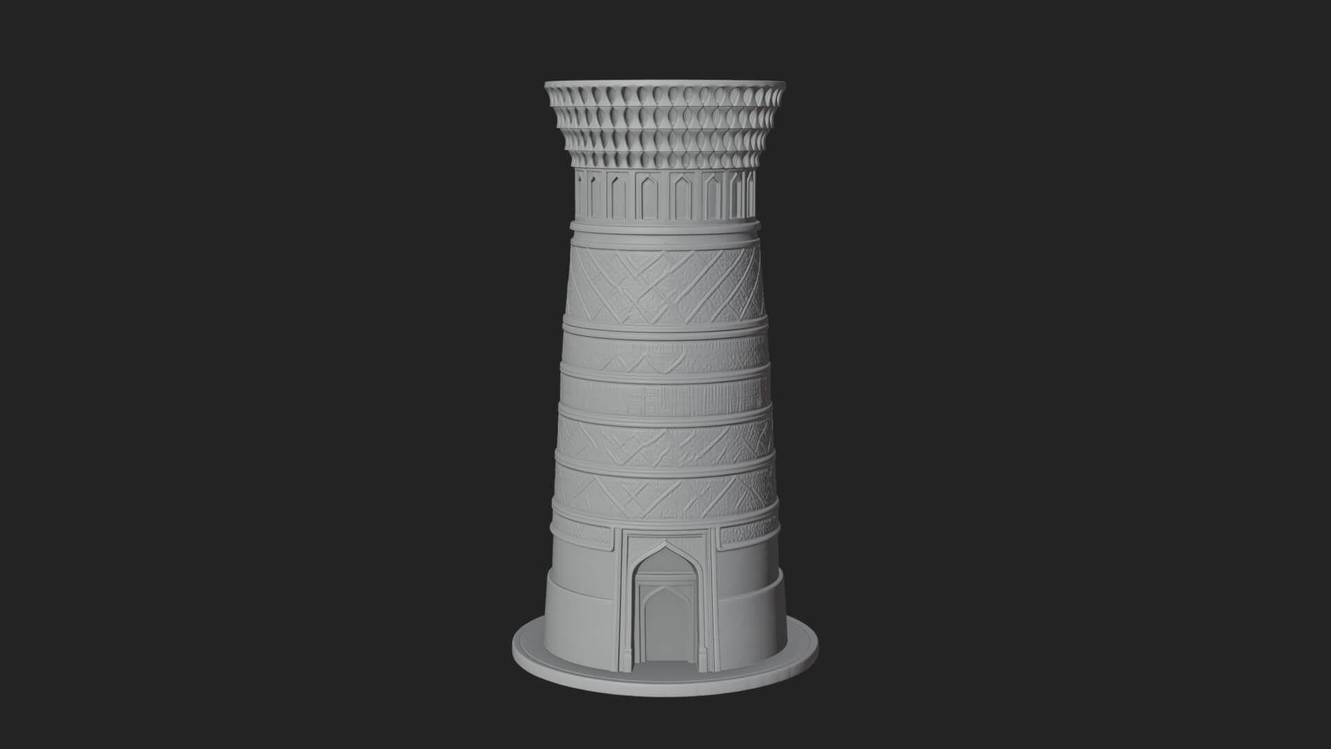 Minaret Stone Tower Design 6 3D Print Model 3D Model