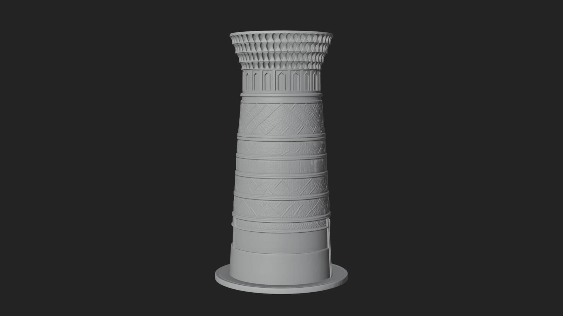 Minaret Stone Tower Design 6 3D Print Model 3D Model