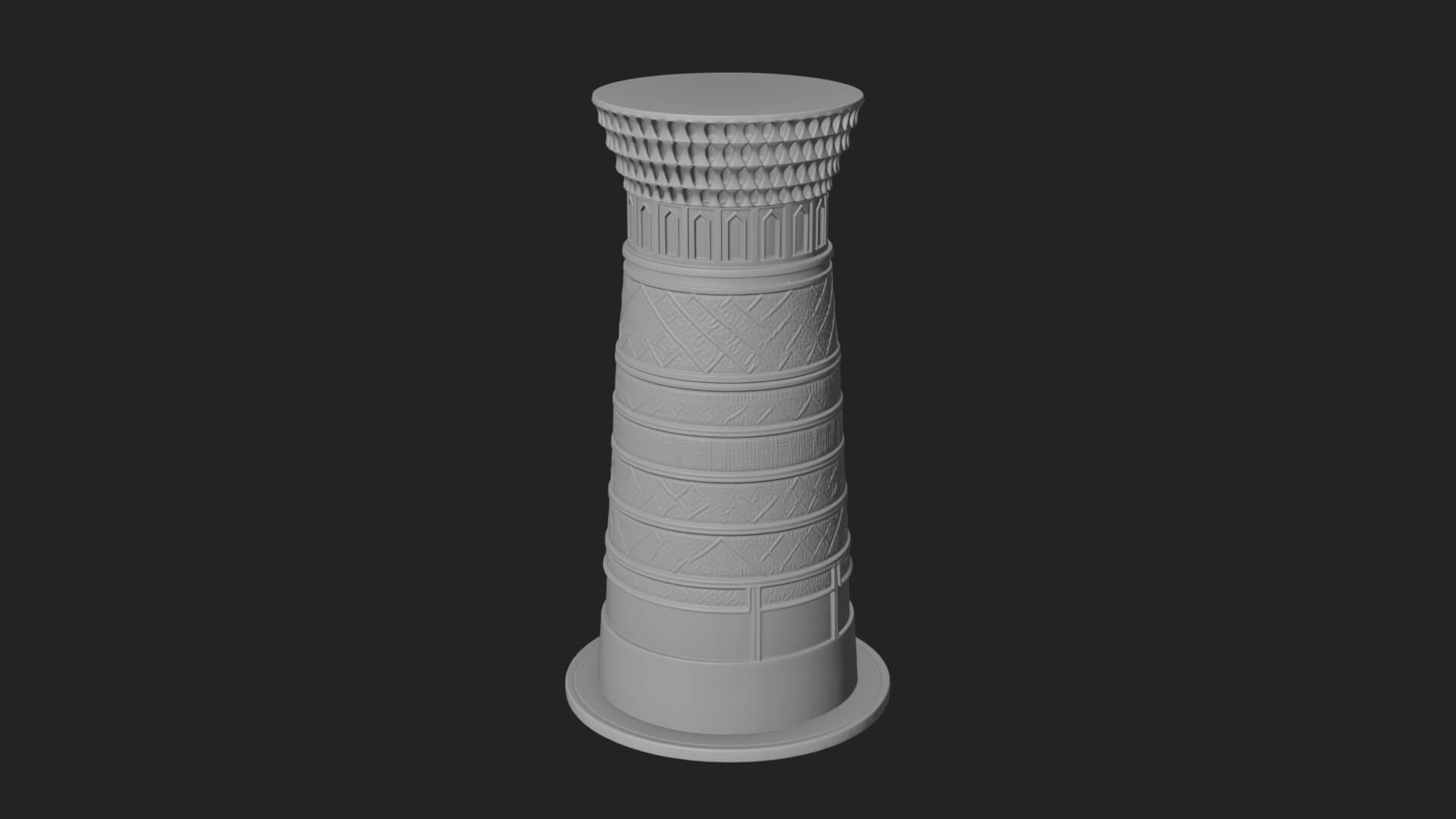 Minaret Stone Tower Design 6 3D Print Model 3D Model