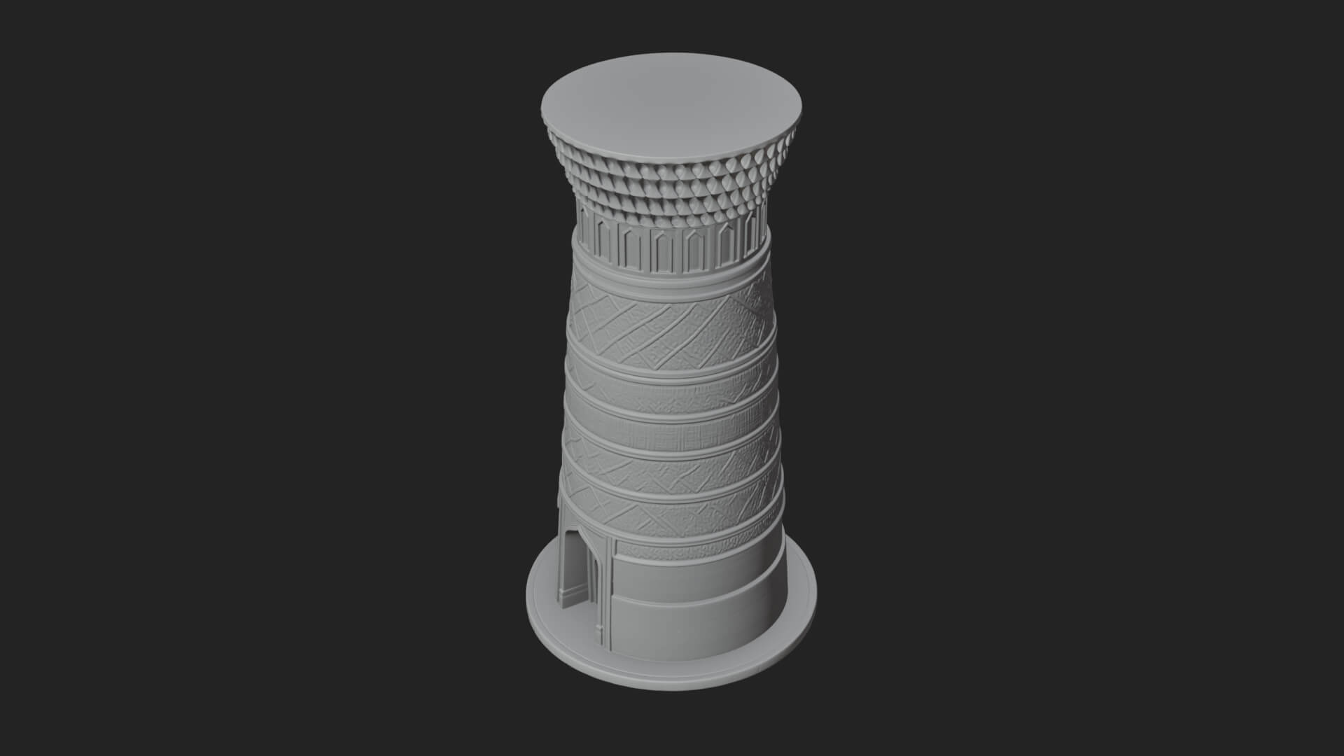 Minaret Stone Tower Design 6 3D Print Model 3D Model