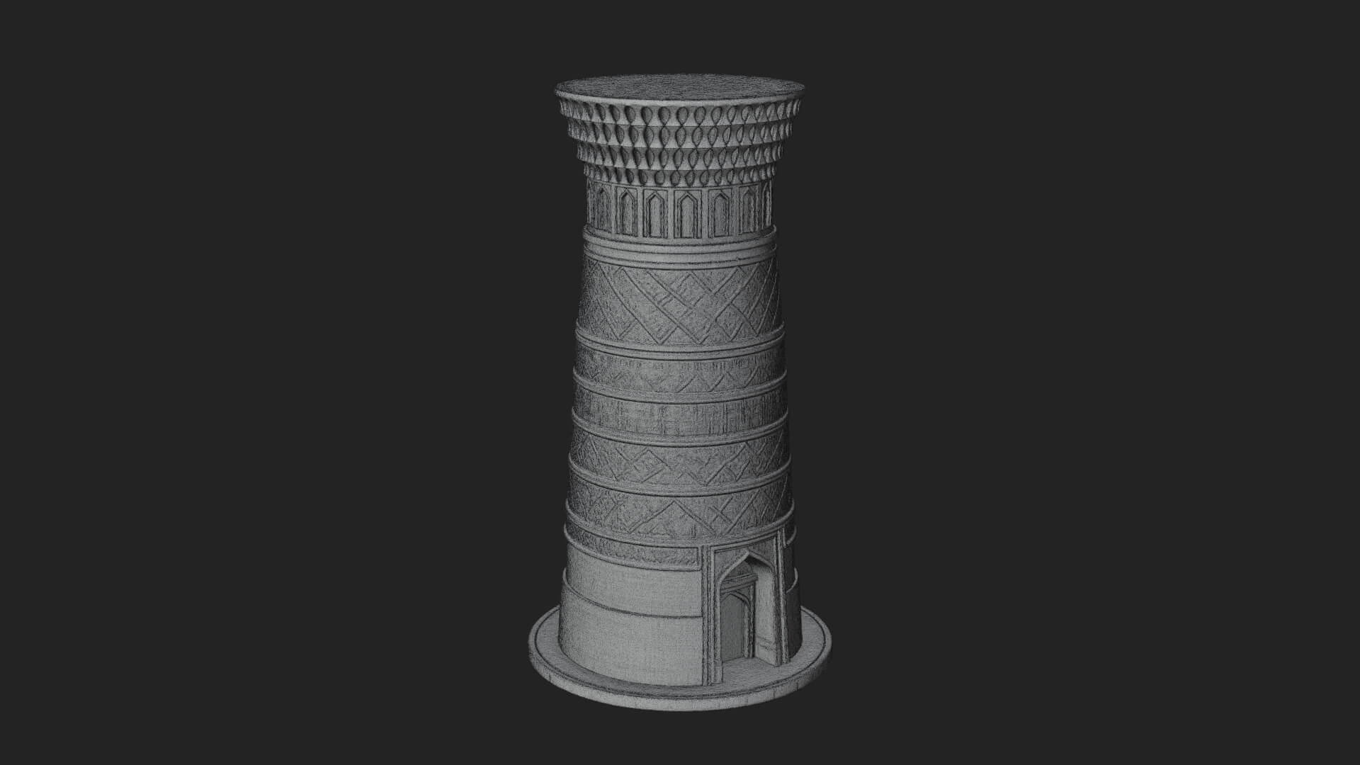 Minaret Stone Tower Design 6 3D Print Model 3D Model