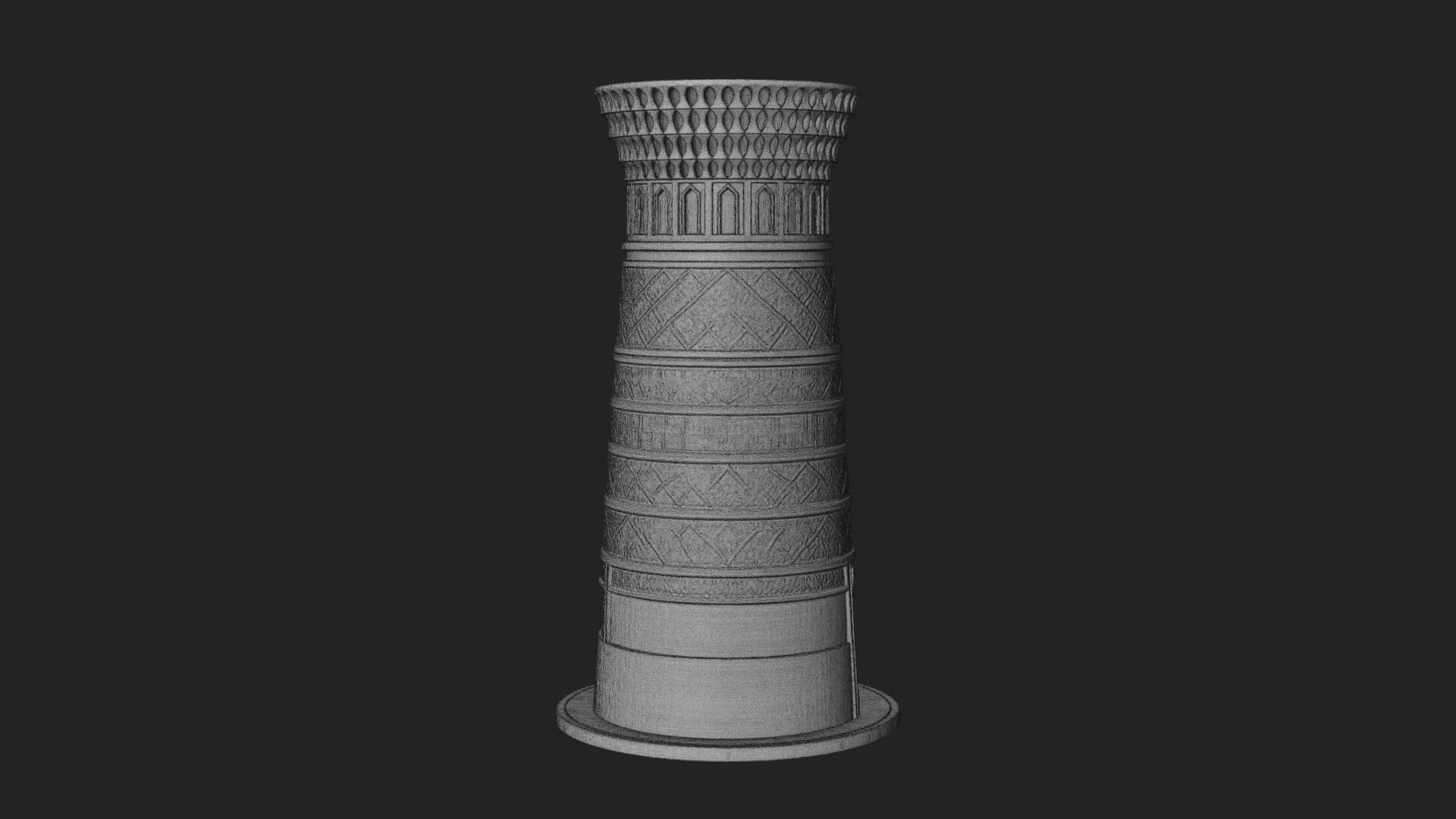 Minaret Stone Tower Design 6 3D Print Model 3D Model