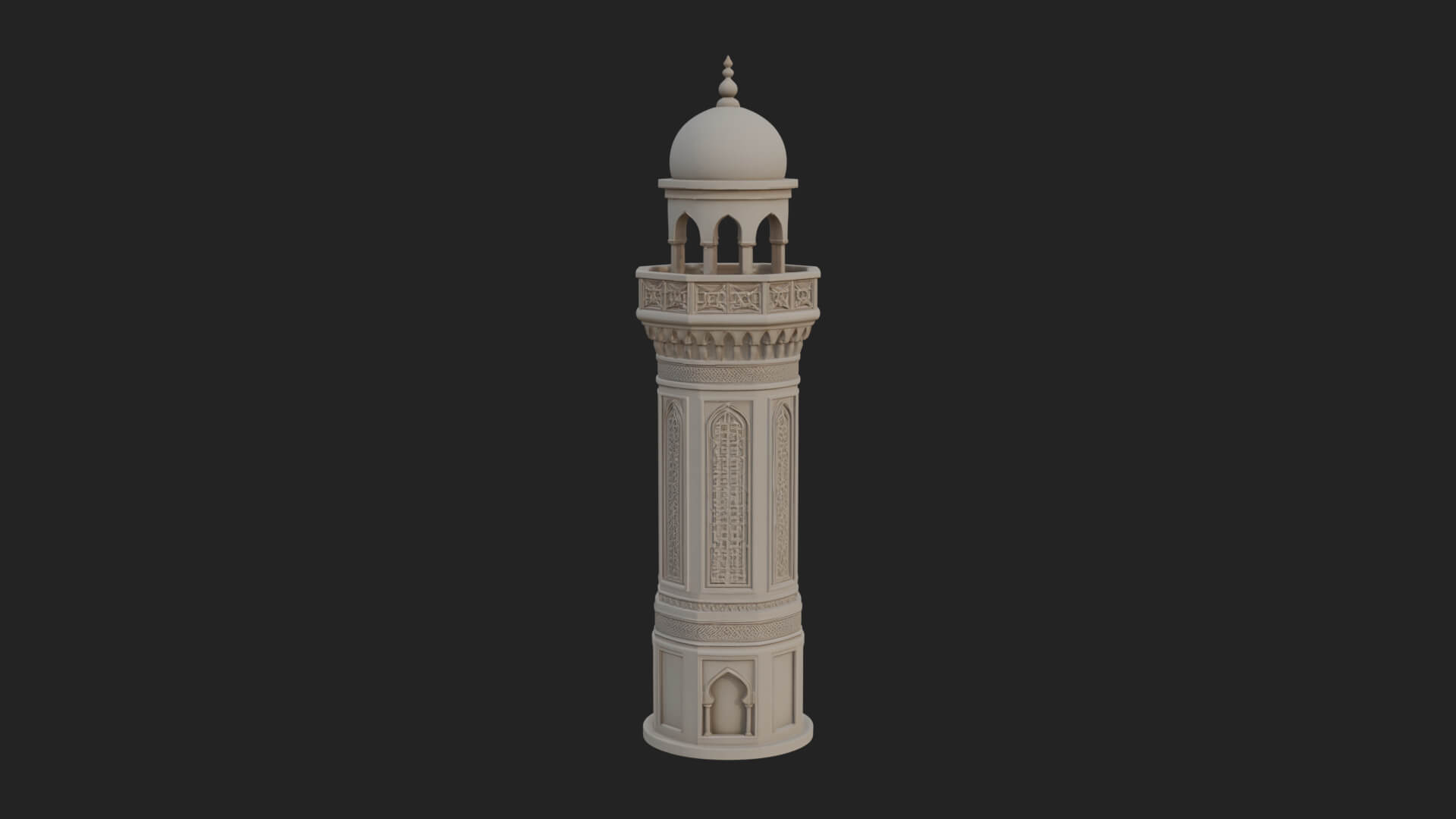 Minaret Stone Tower Design 7 3D Print Model 3D Model
