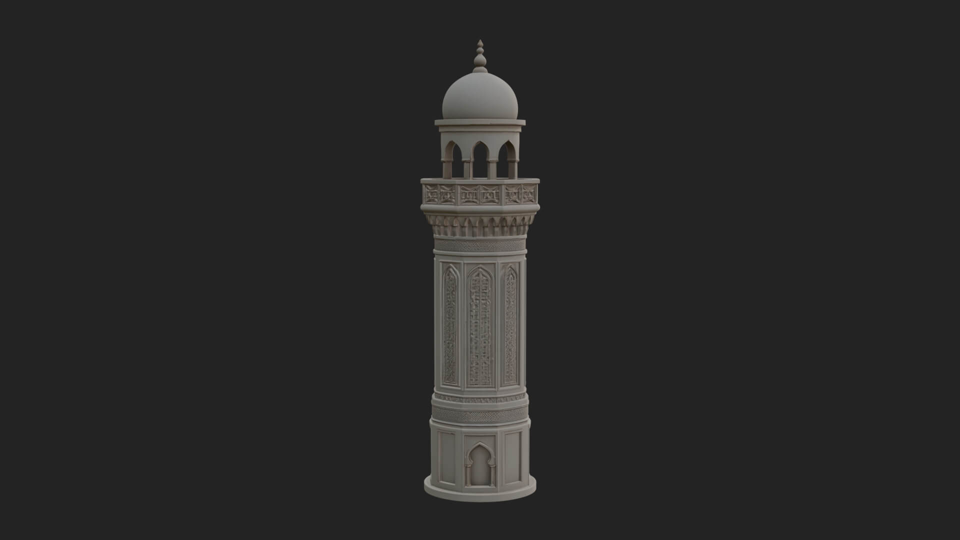 Minaret Stone Tower Design 7 3D Print Model 3D Model