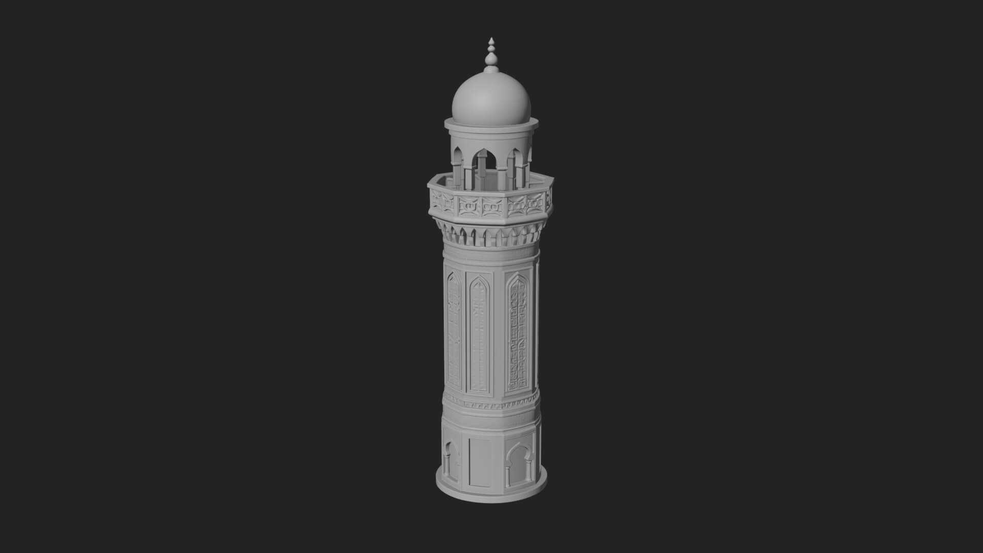 Minaret Stone Tower Design 7 3D Print Model 3D Model