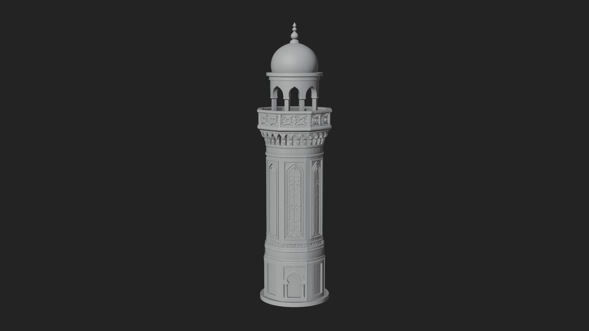 Minaret Stone Tower Design 7 3D Print Model 3D Model