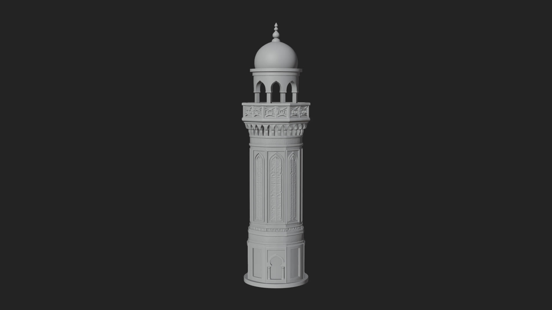 Minaret Stone Tower Design 7 3D Print Model 3D Model