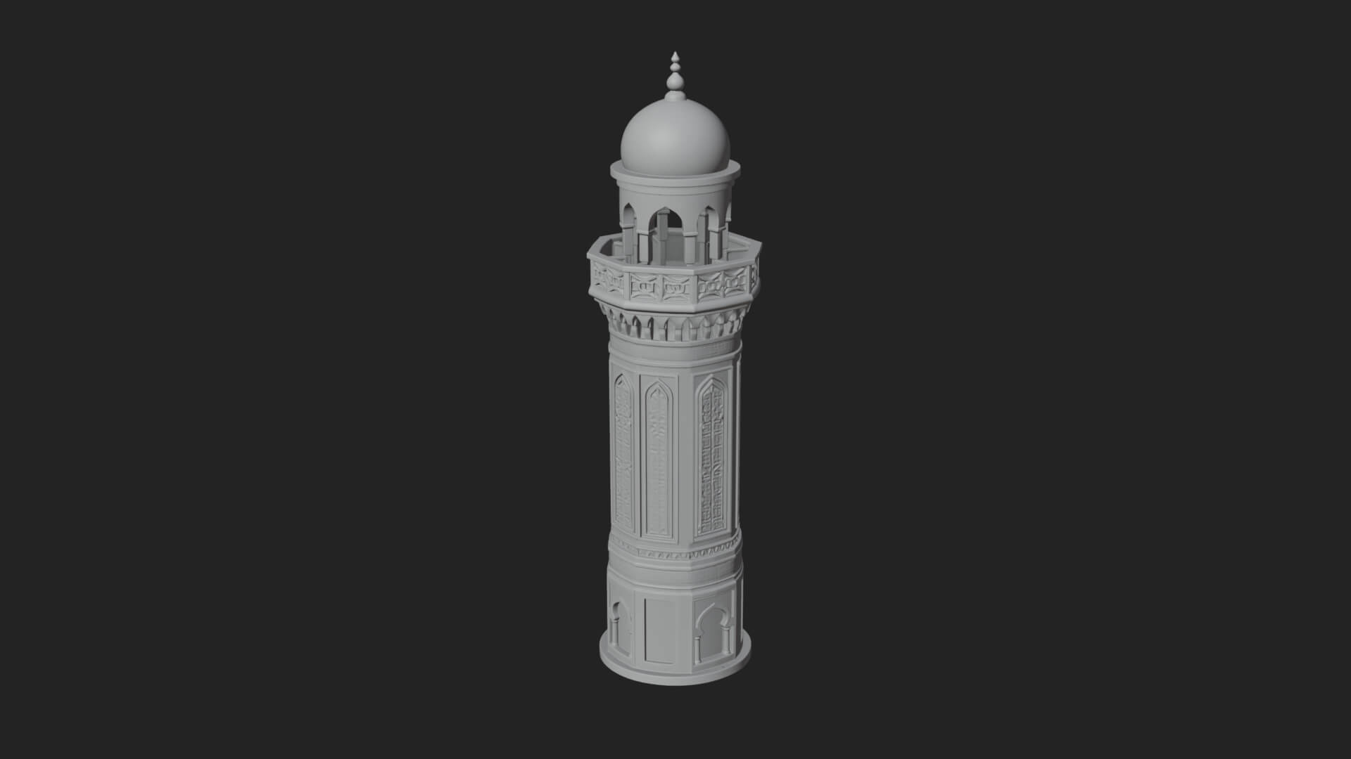 Minaret Stone Tower Design 7 3D Print Model 3D Model