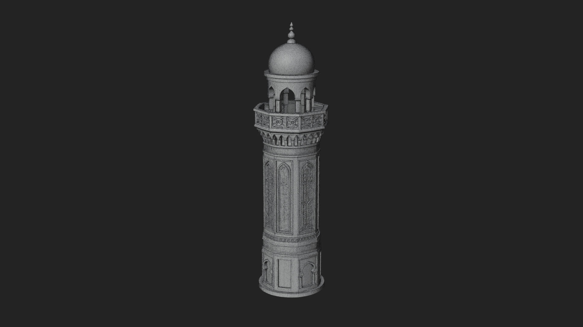 Minaret Stone Tower Design 7 3D Print Model 3D Model