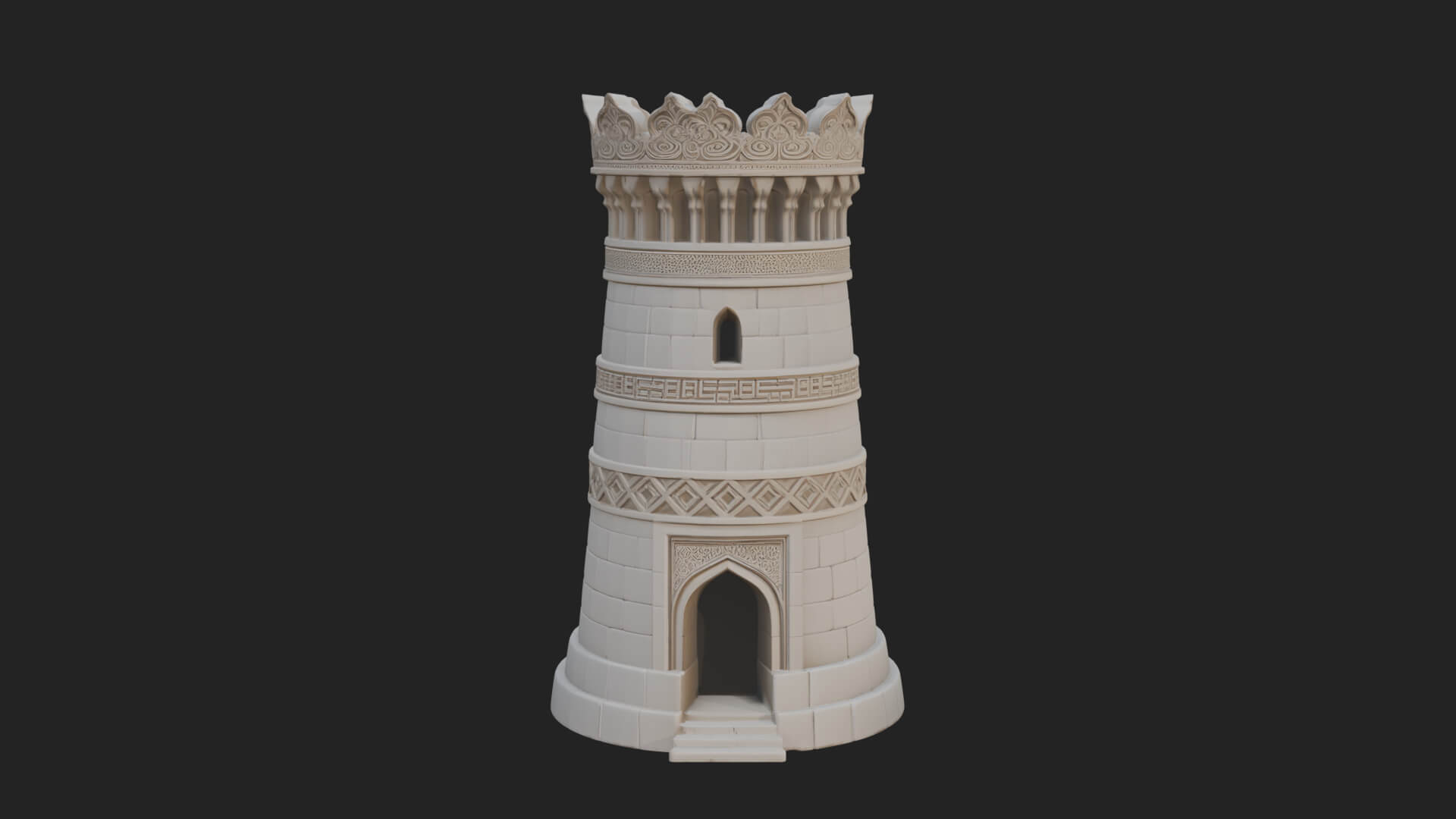 Minaret Stone Tower Design 8 3D Print Model 3D Model