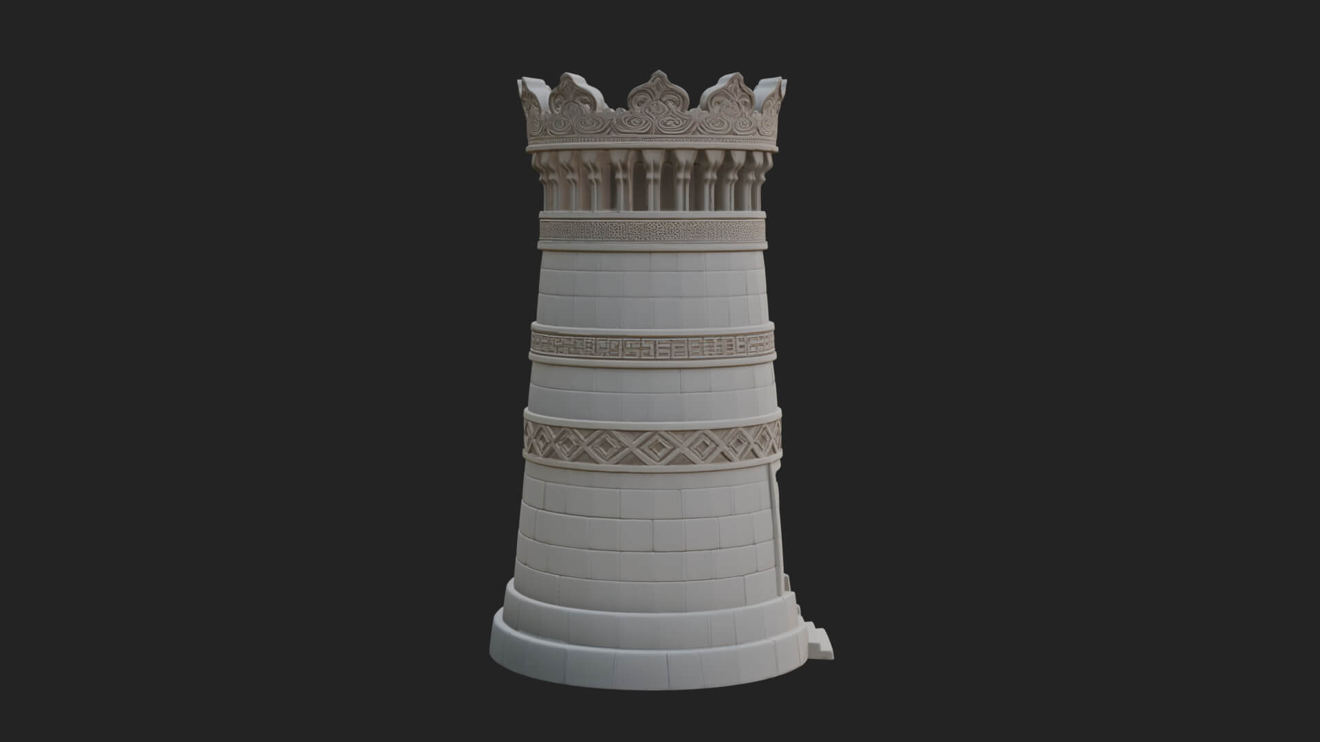 Minaret Stone Tower Design 8 3D Print Model 3D Model