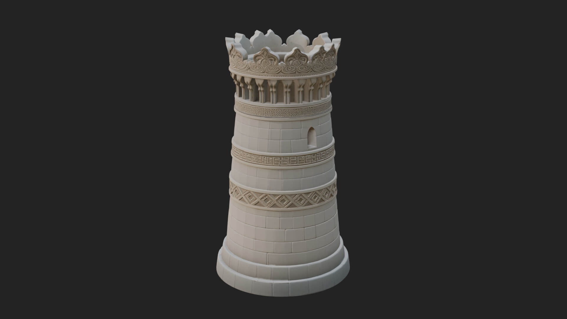 Minaret Stone Tower Design 8 3D Print Model 3D Model
