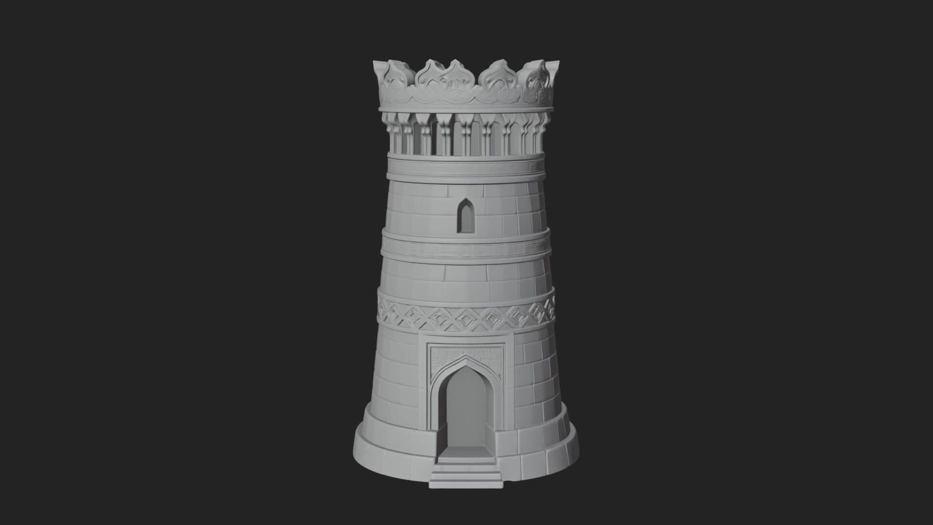 Minaret Stone Tower Design 8 3D Print Model 3D Model