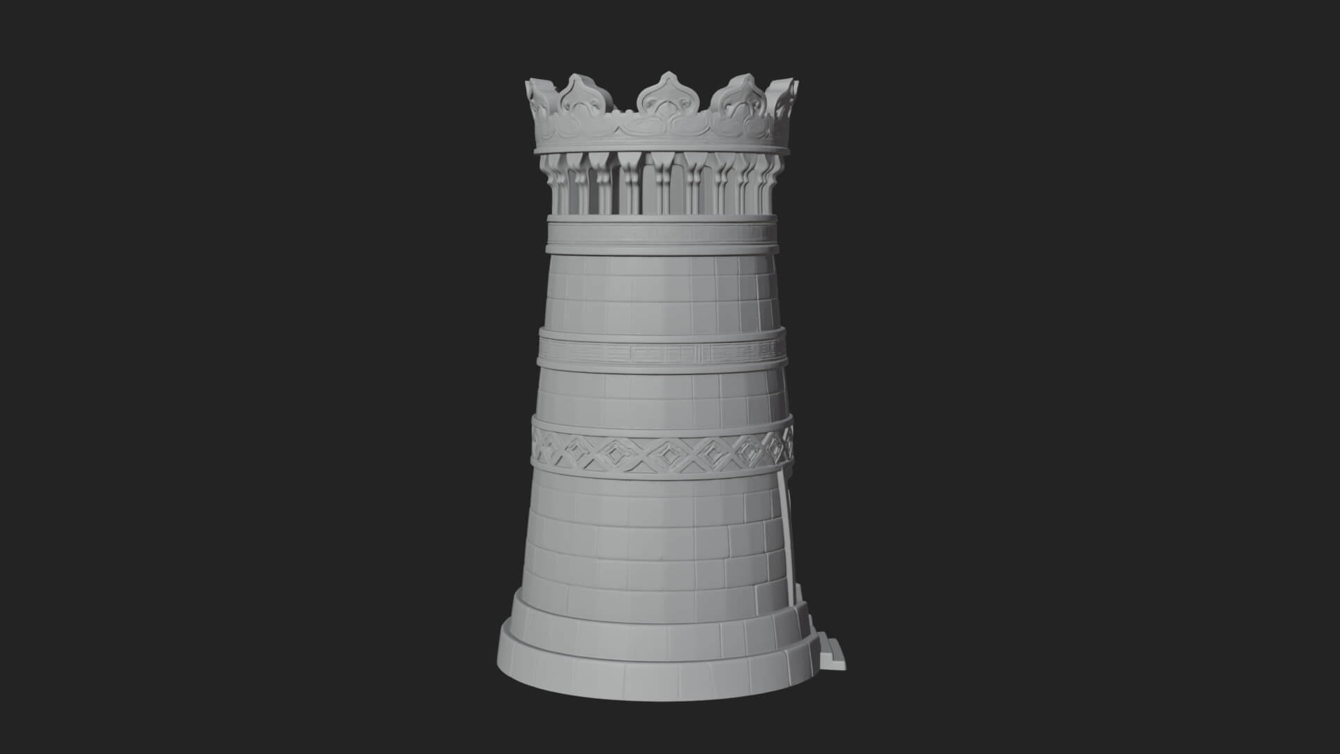 Minaret Stone Tower Design 8 3D Print Model 3D Model
