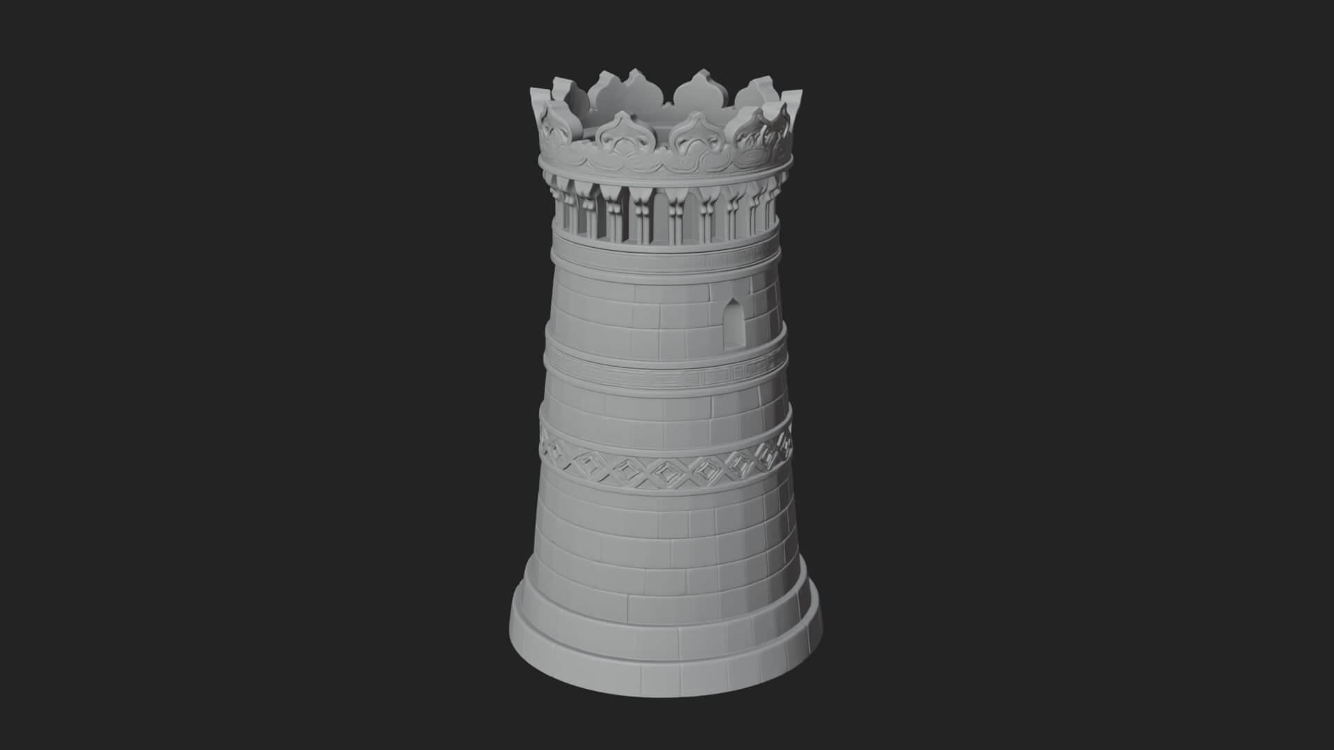 Minaret Stone Tower Design 8 3D Print Model 3D Model