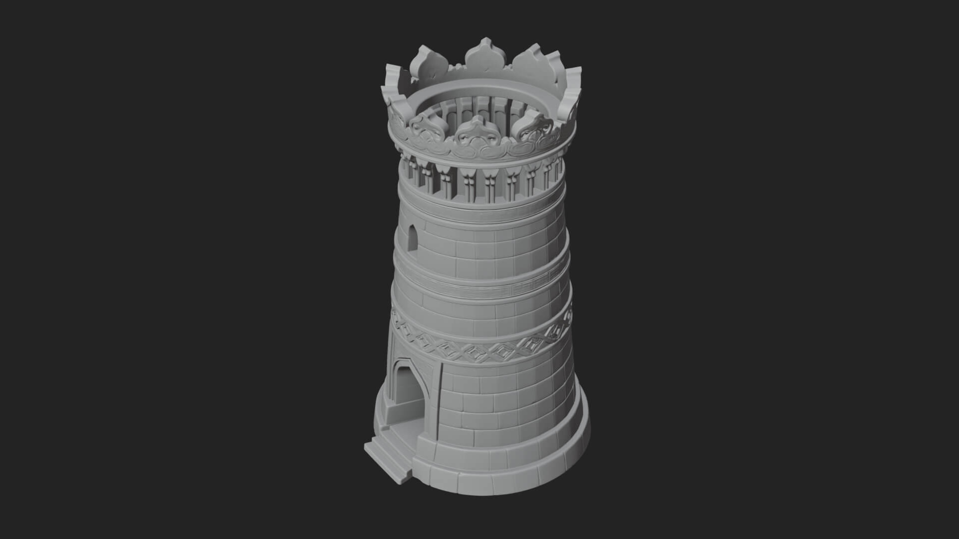 Minaret Stone Tower Design 8 3D Print Model 3D Model