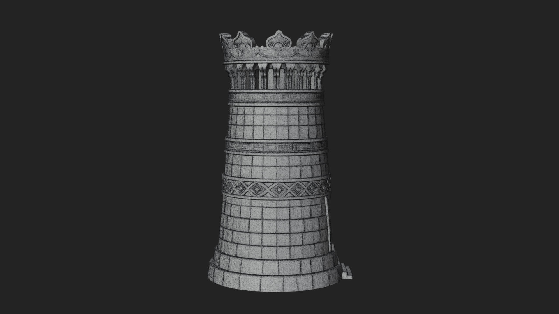 Minaret Stone Tower Design 8 3D Print Model 3D Model