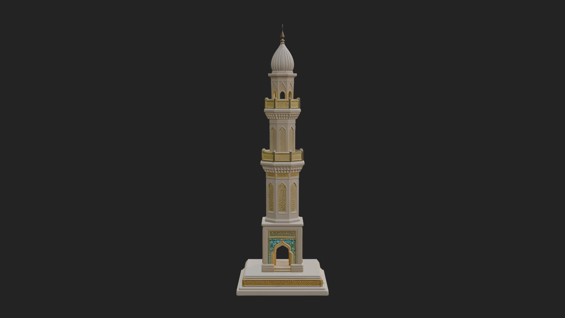 Minaret Stone Tower Design 9 3D Print Model 3D Model