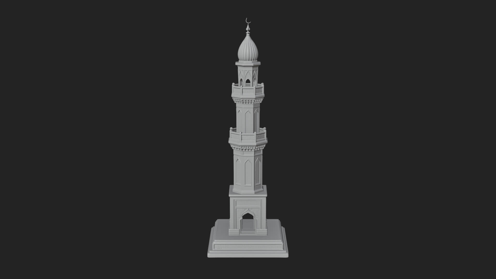 Minaret Stone Tower Design 9 3D Print Model 3D Model