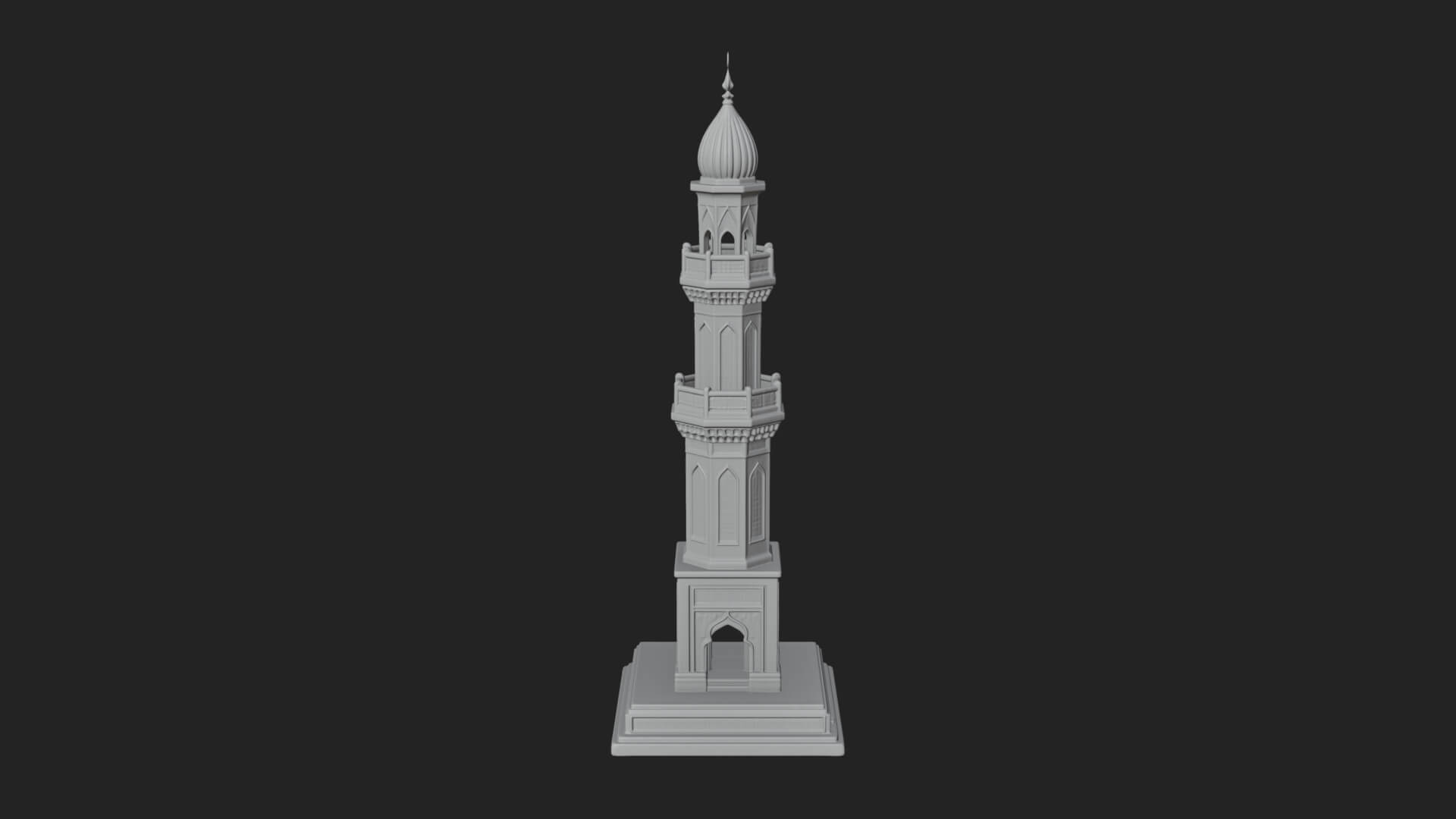 Minaret Stone Tower Design 9 3D Print Model 3D Model