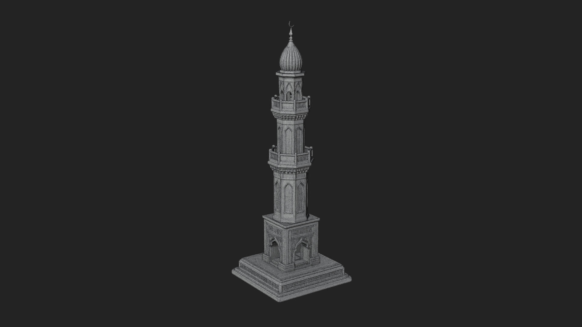 Minaret Stone Tower Design 9 3D Print Model 3D Model