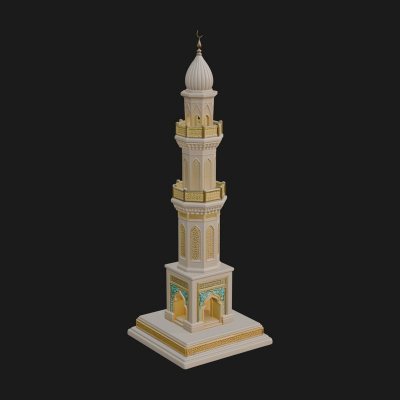 Minaret Stone Tower Design 9 3D Print Model