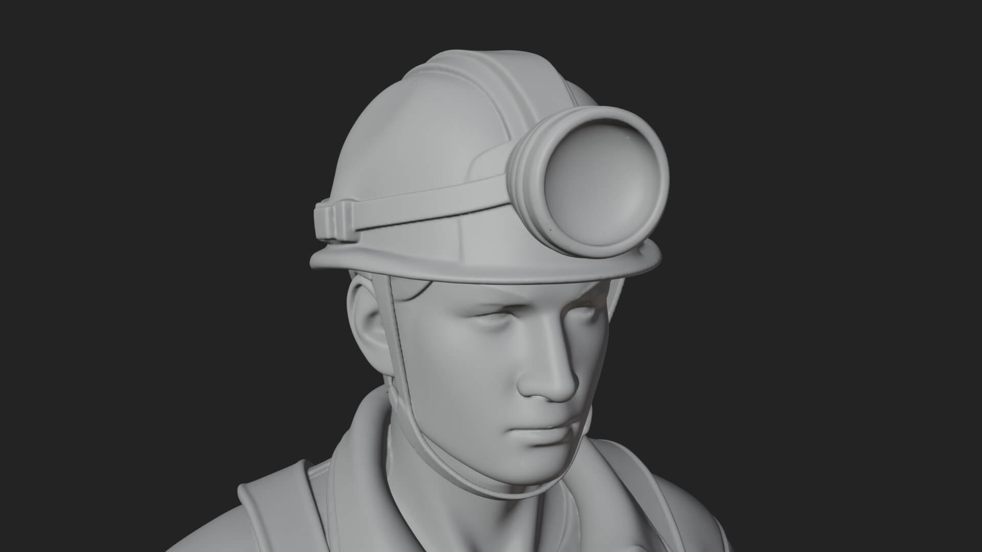 Miner man Statue Design 2 3D Print Model 3D Model