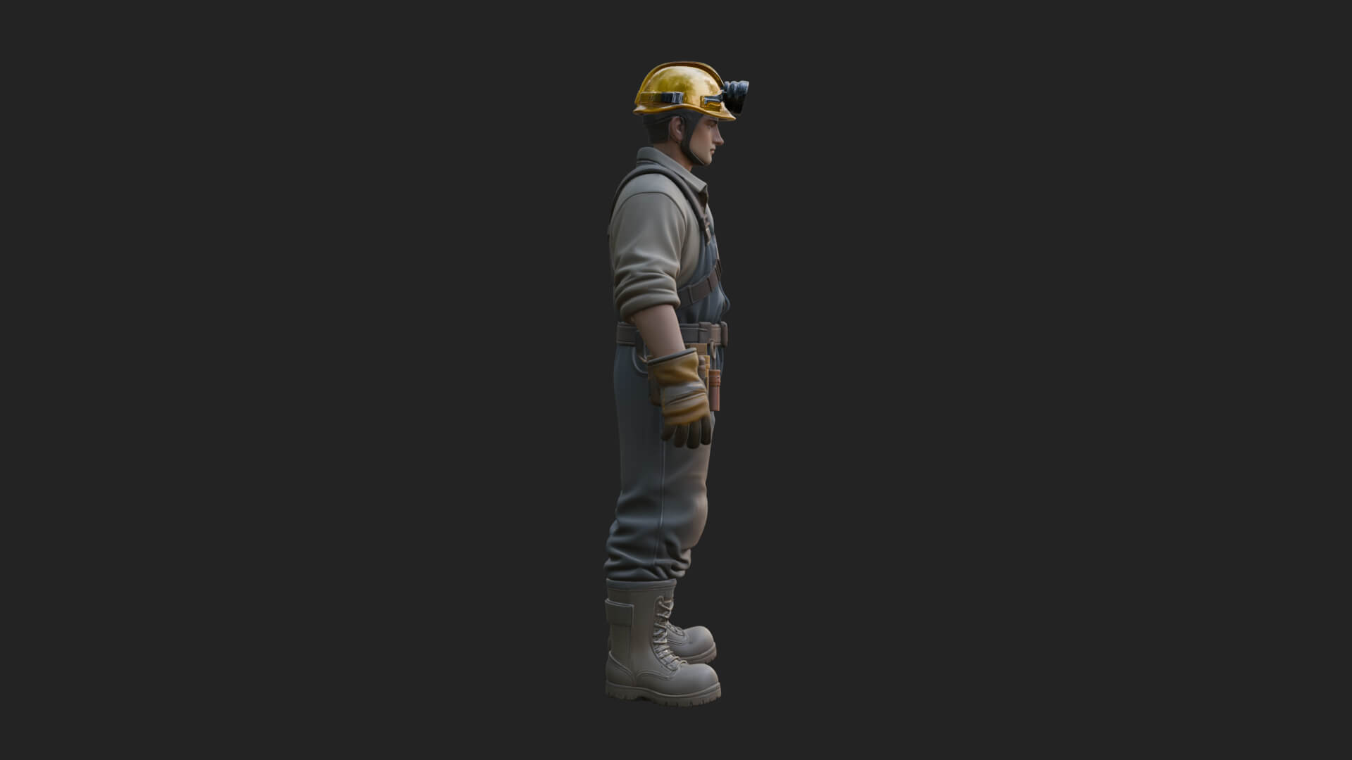 Miner Man Statue Design 3 3D Print Model 3D Model
