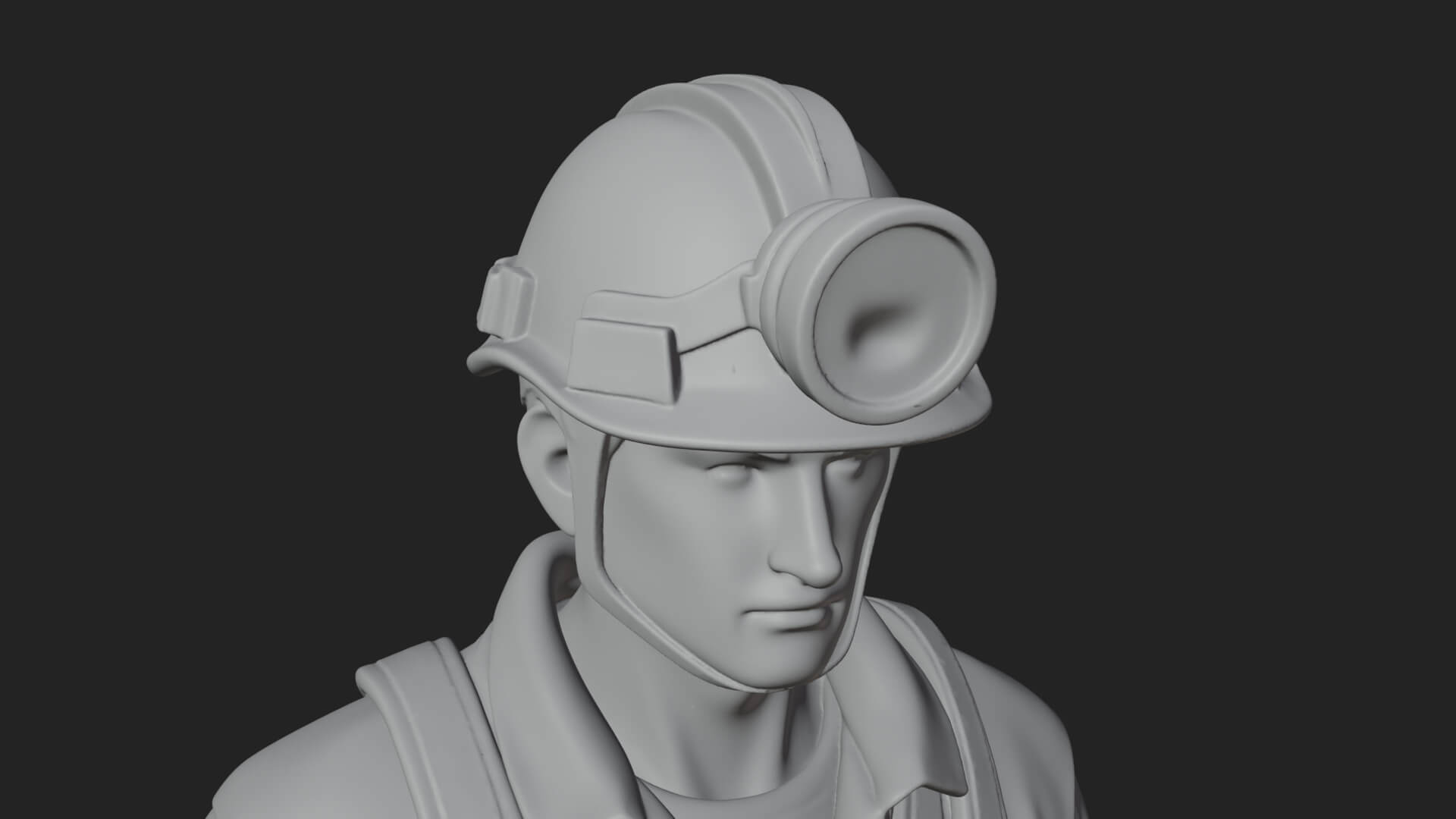 Miner Man Statue Design 3 3D Print Model 3D Model