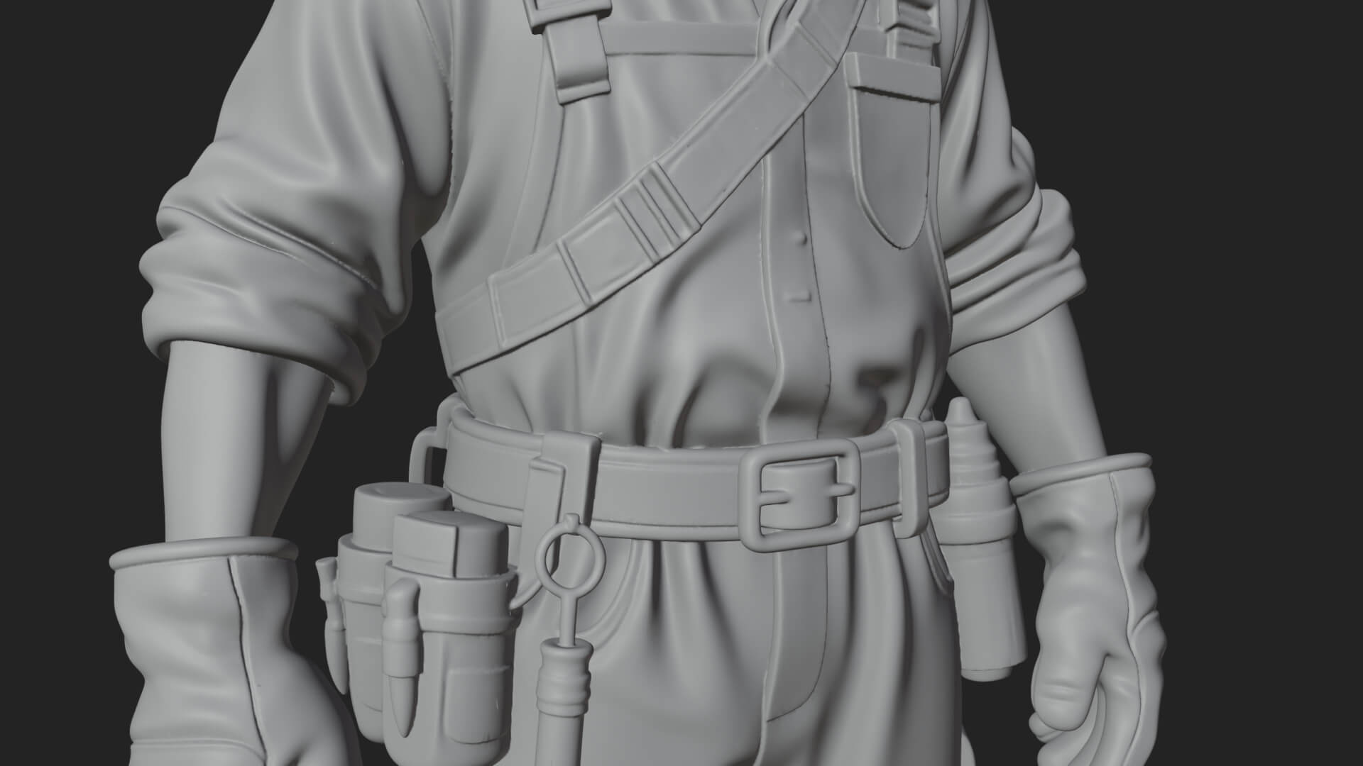 Miner Man Statue Design 3 3D Print Model 3D Model