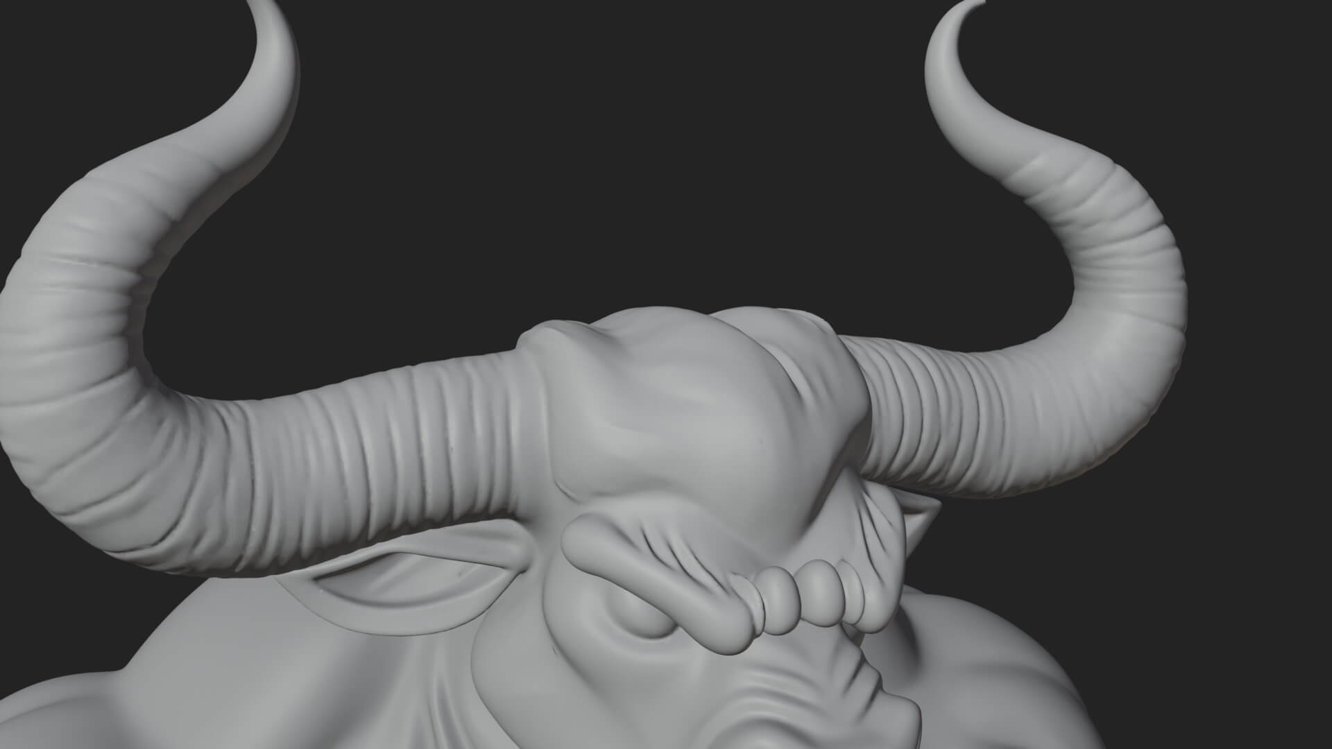 Minotaur Bull Beast Statue Design 1 3D Print Model 3D Model