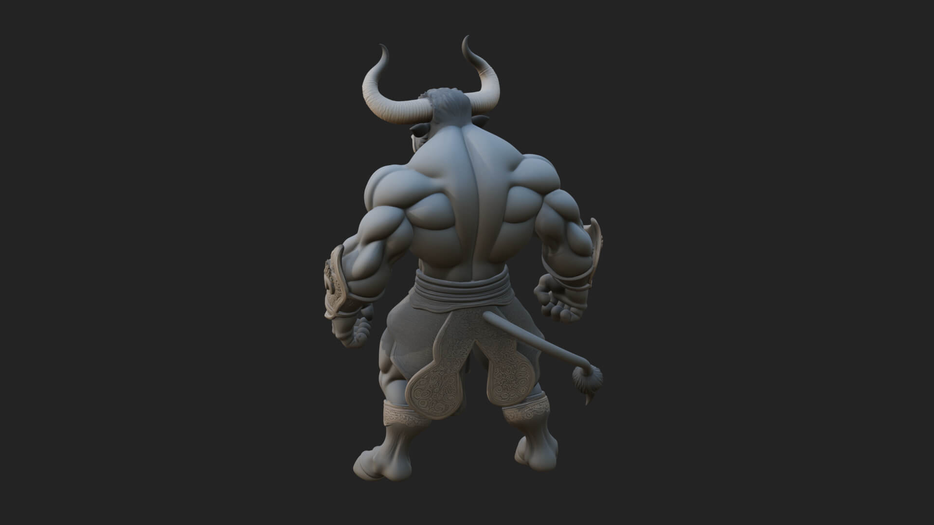 Minotaur Bull Beast Statue Design 10 3D Print Model 3D Model