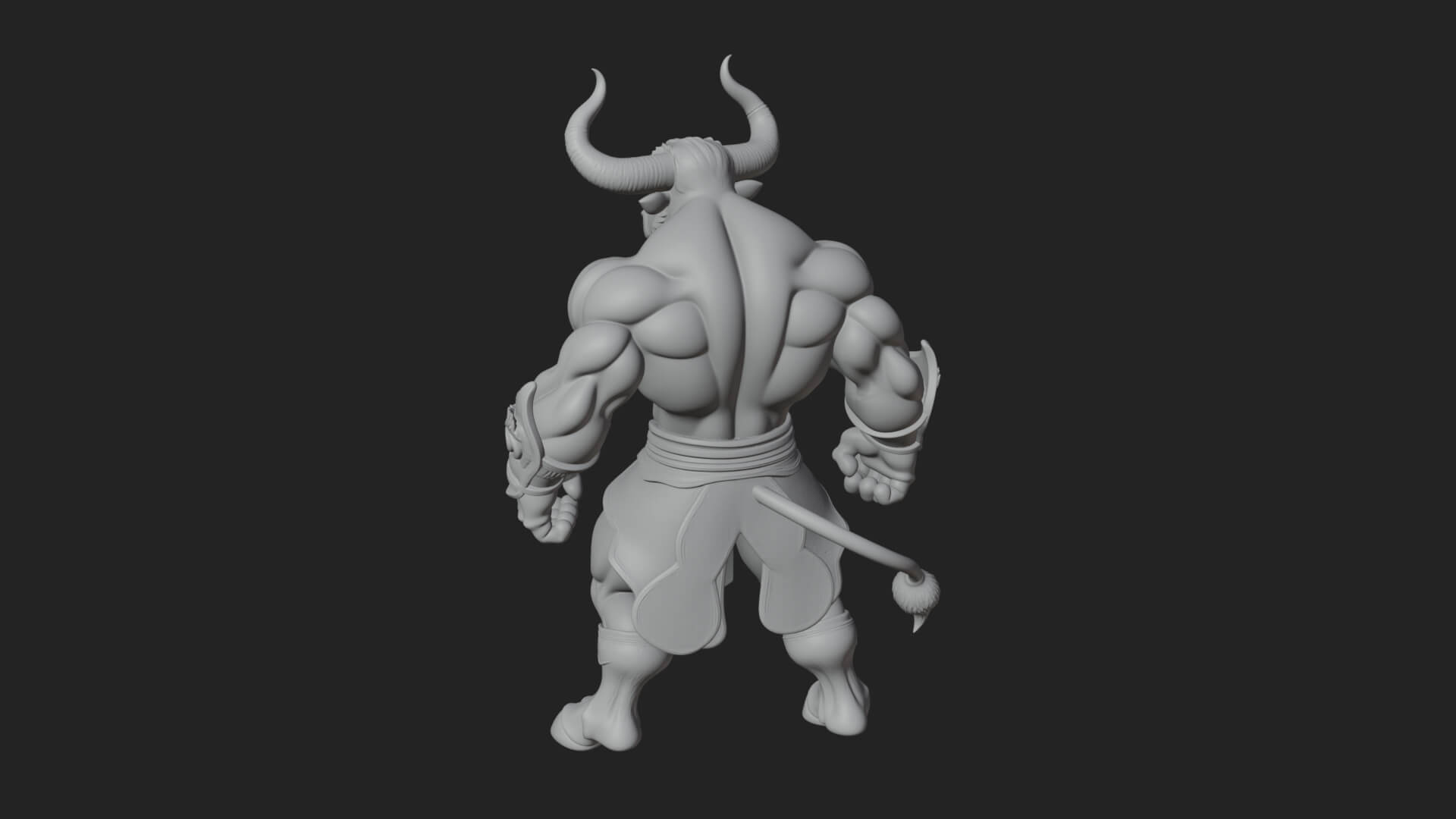 Minotaur Bull Beast Statue Design 10 3D Print Model 3D Model