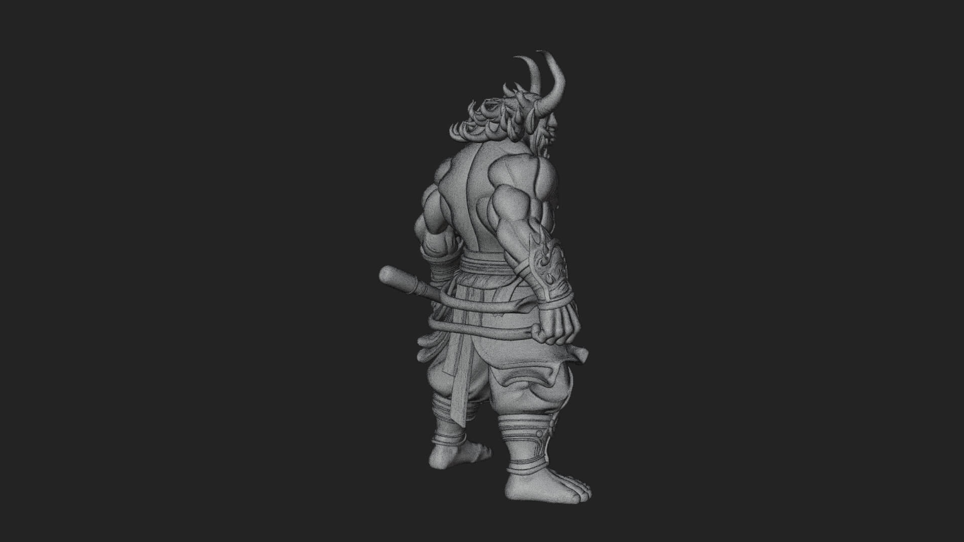 Minotaur Bull Beast Statue Design 11 3D Print Model 3D Model