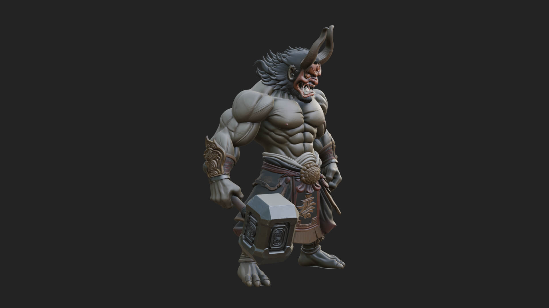 Minotaur Bull Beast Statue Design 12 3D Print Model 3D Model